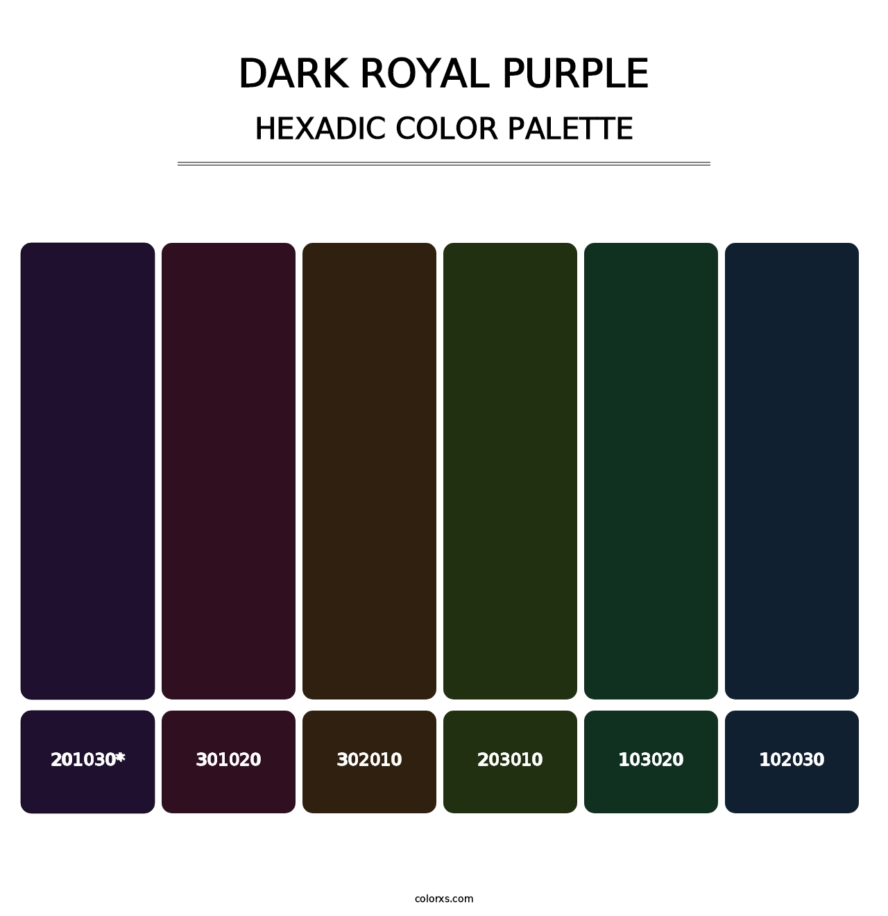 Dark Royal purple - Hexadic Color Palette