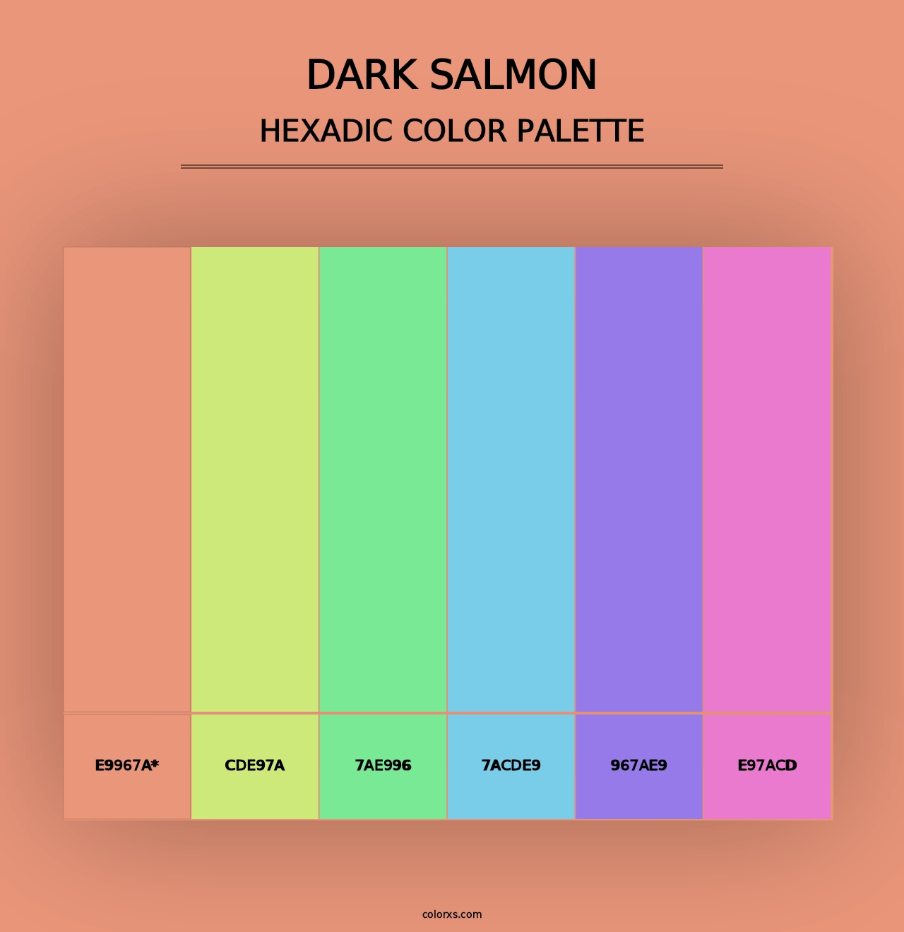 Dark Salmon - Hexadic Color Palette