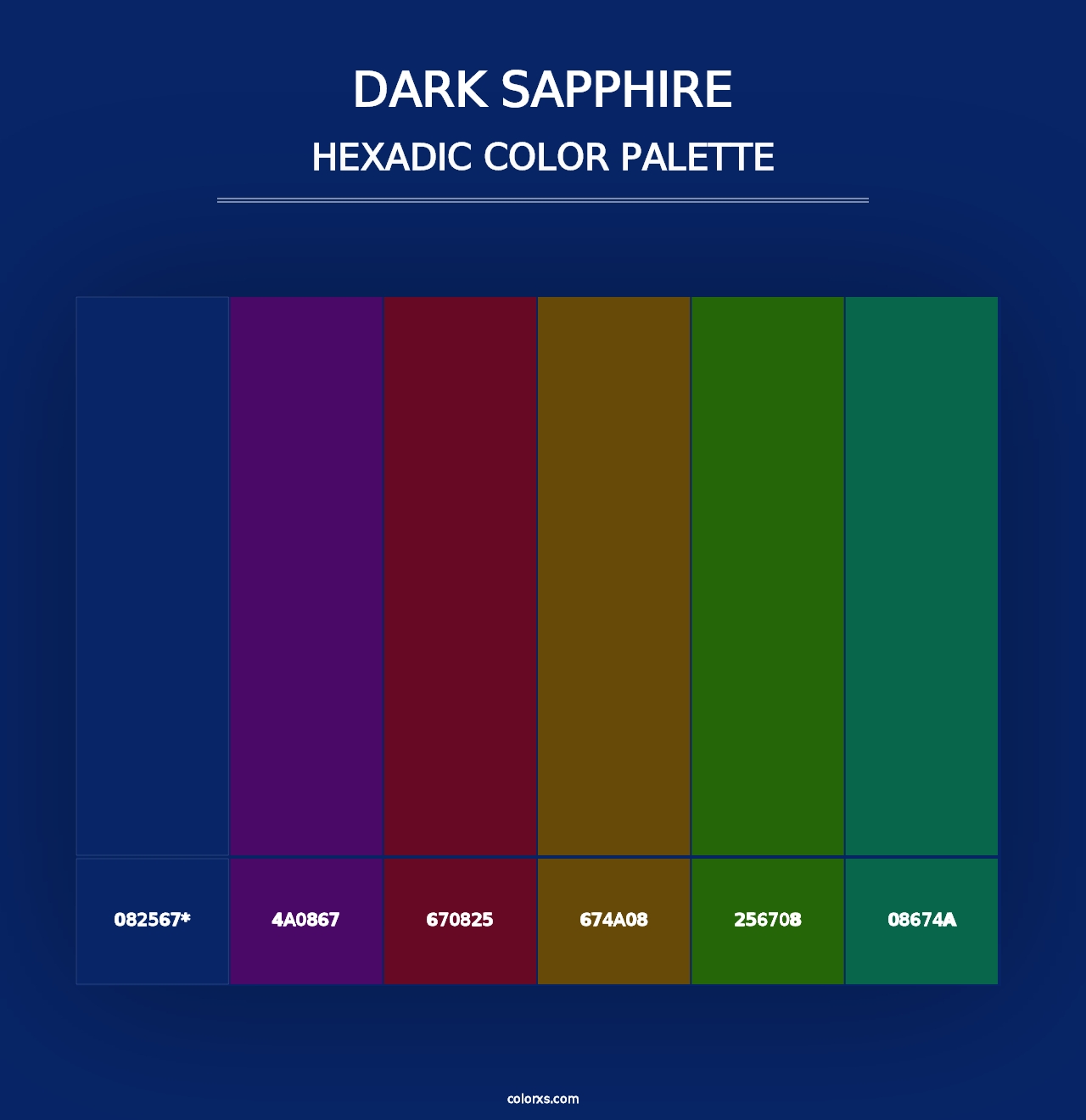 Dark Sapphire - Hexadic Color Palette