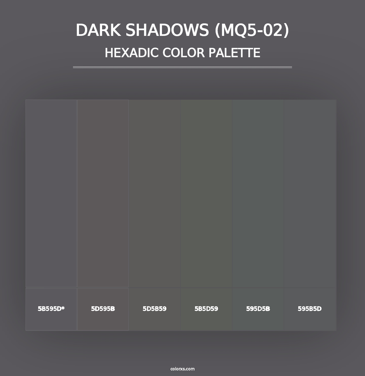 Dark Shadows (MQ5-02) - Hexadic Color Palette