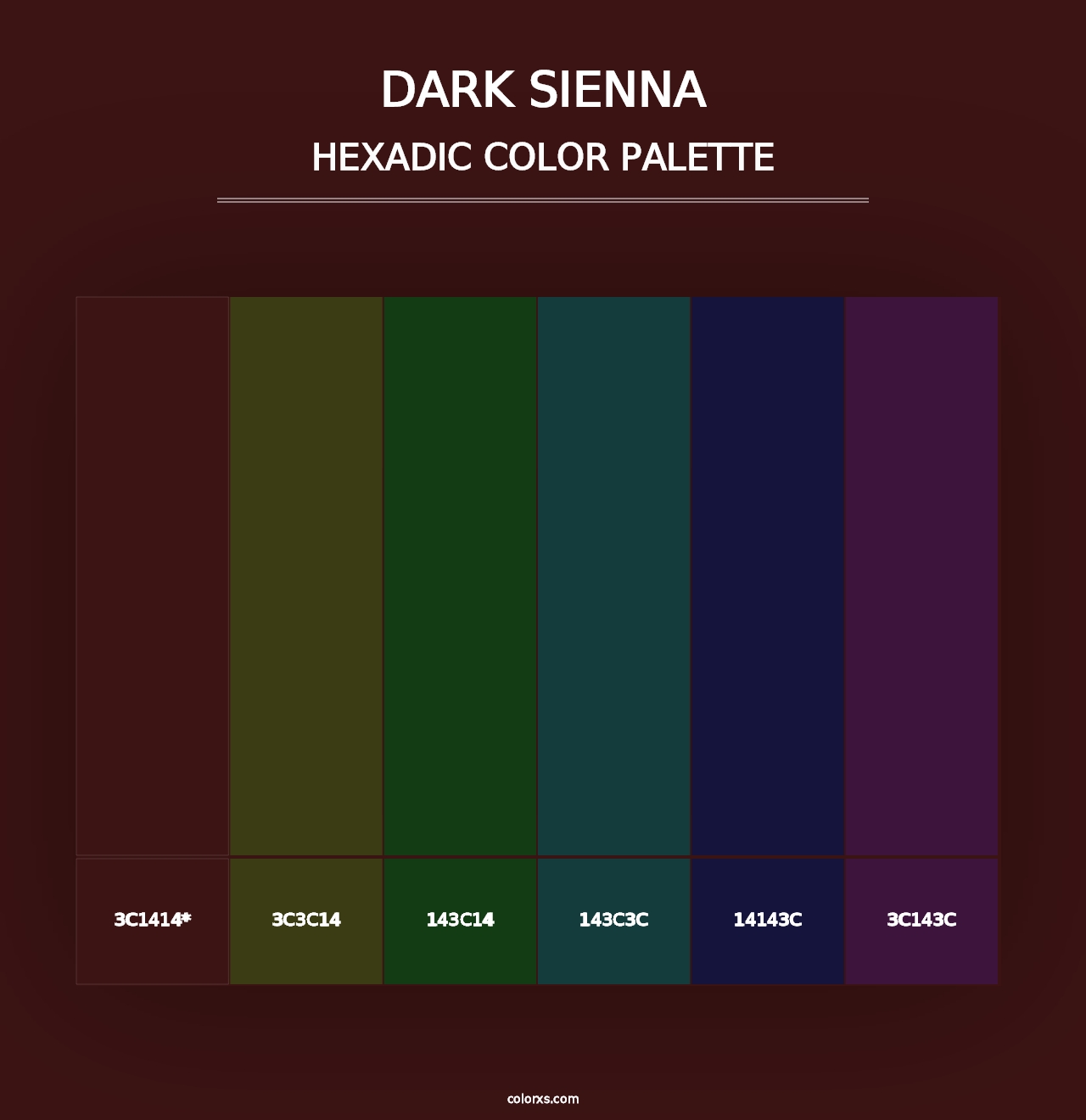 Dark Sienna - Hexadic Color Palette