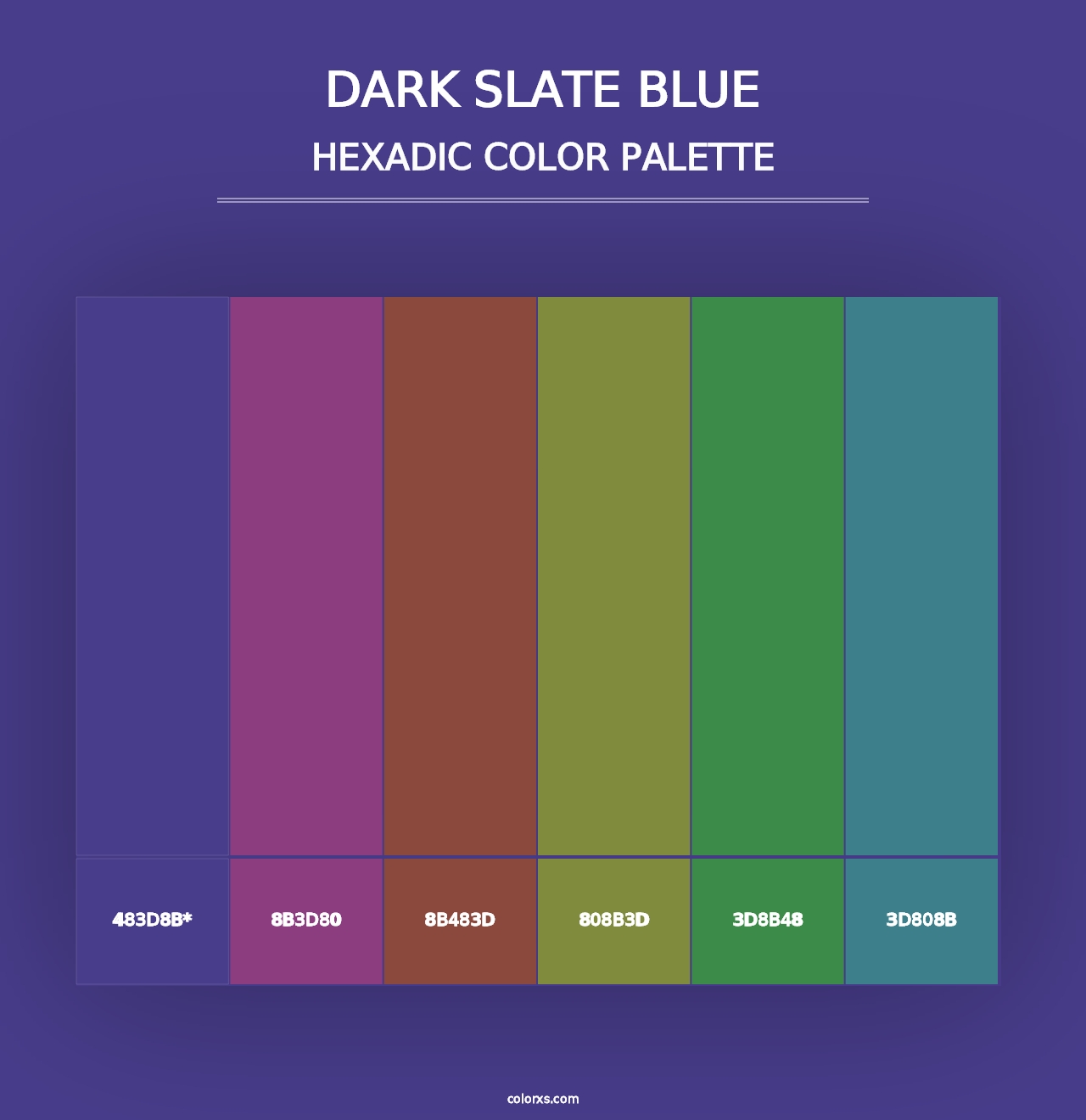 Dark Slate Blue - Hexadic Color Palette