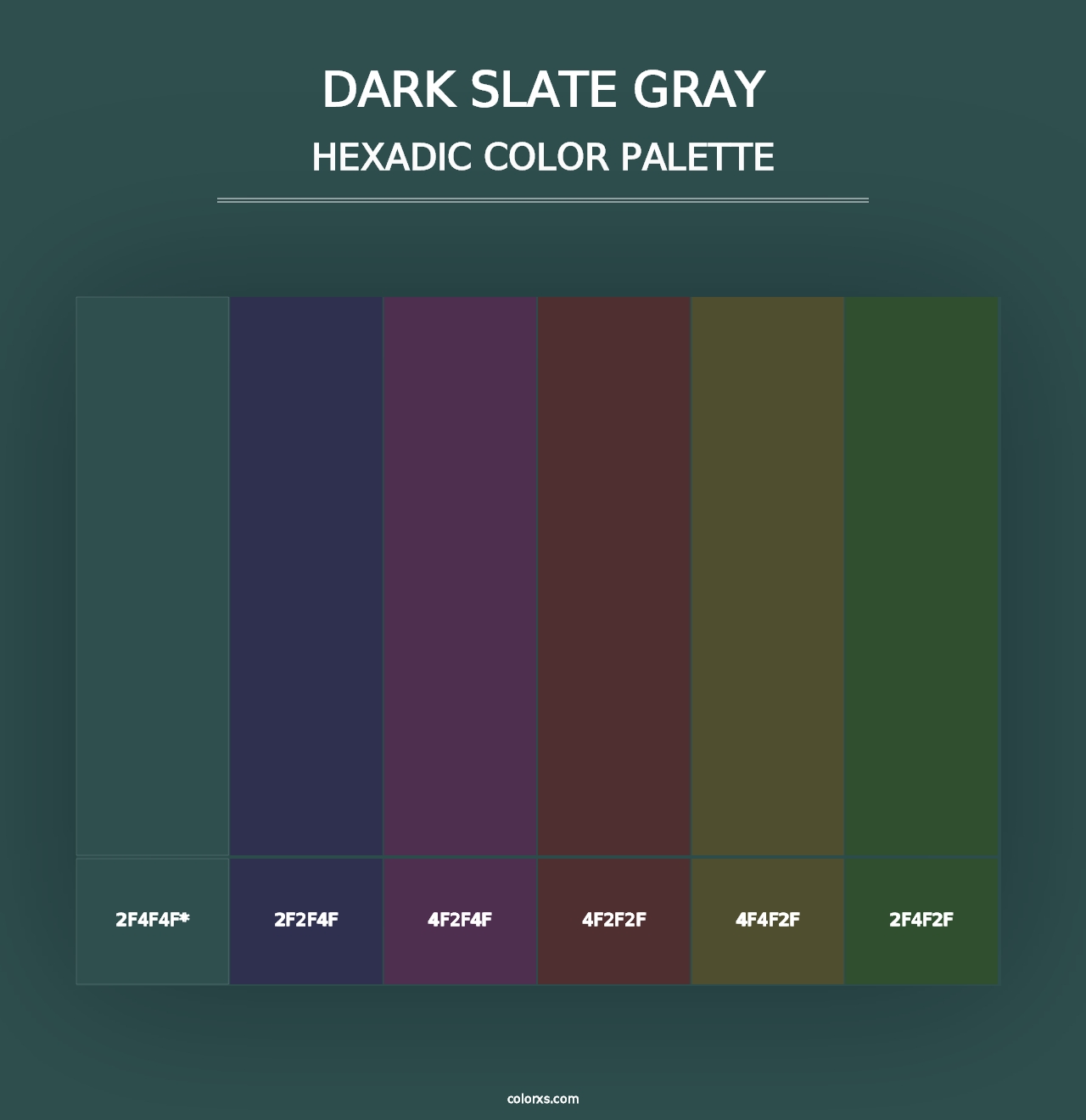 Dark Slate Gray - Hexadic Color Palette