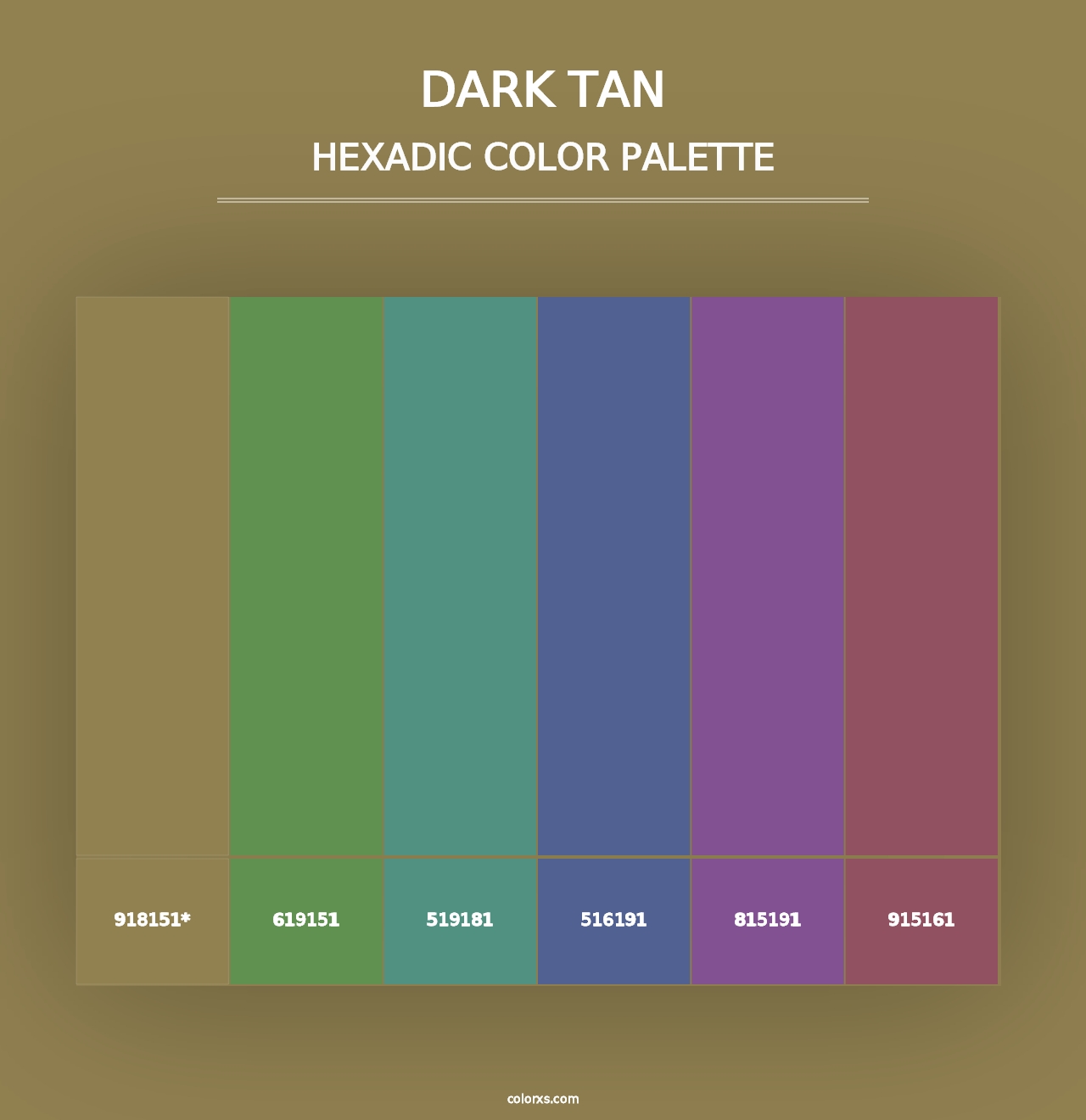 Dark Tan - Hexadic Color Palette