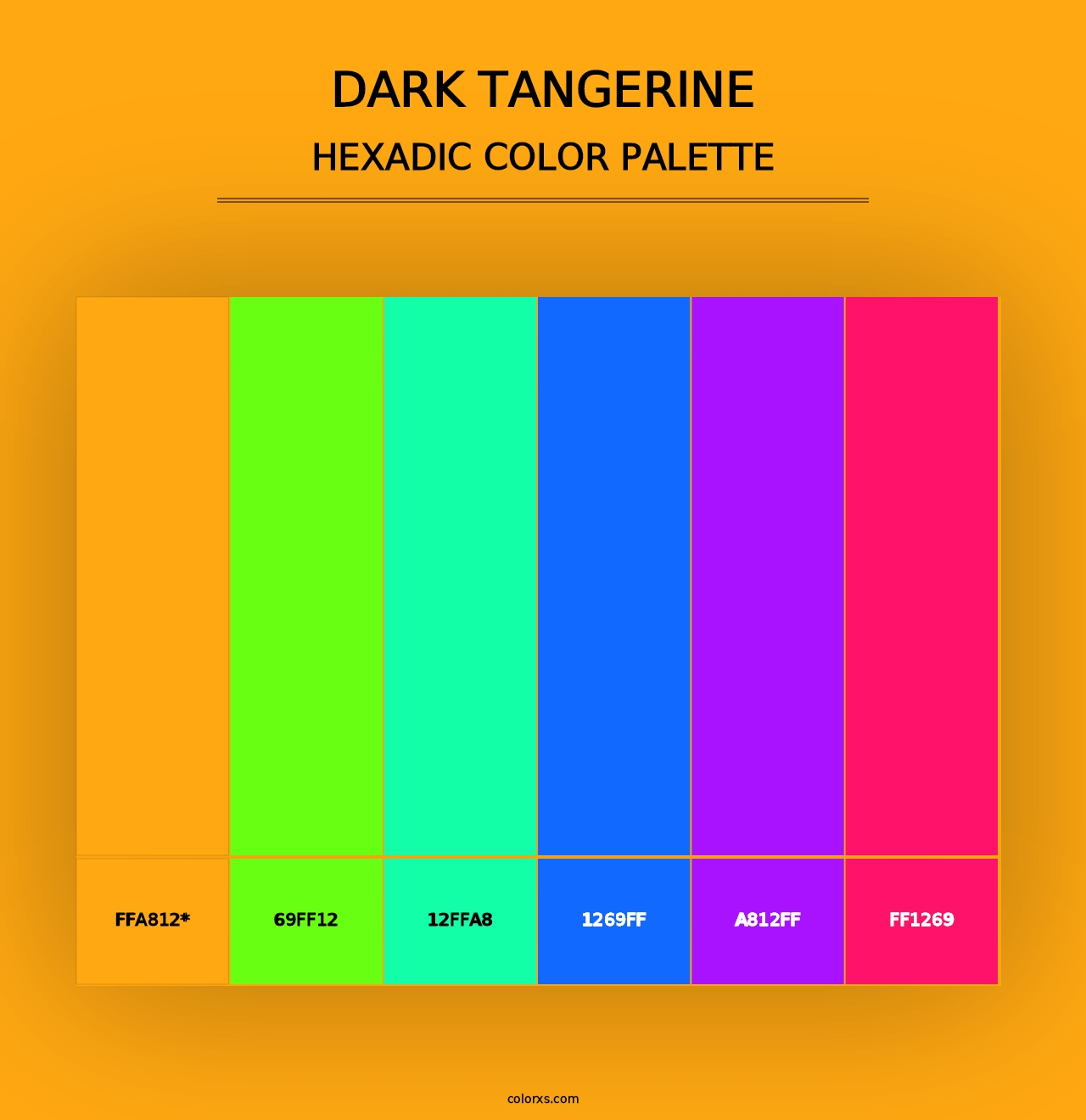 Dark Tangerine - Hexadic Color Palette