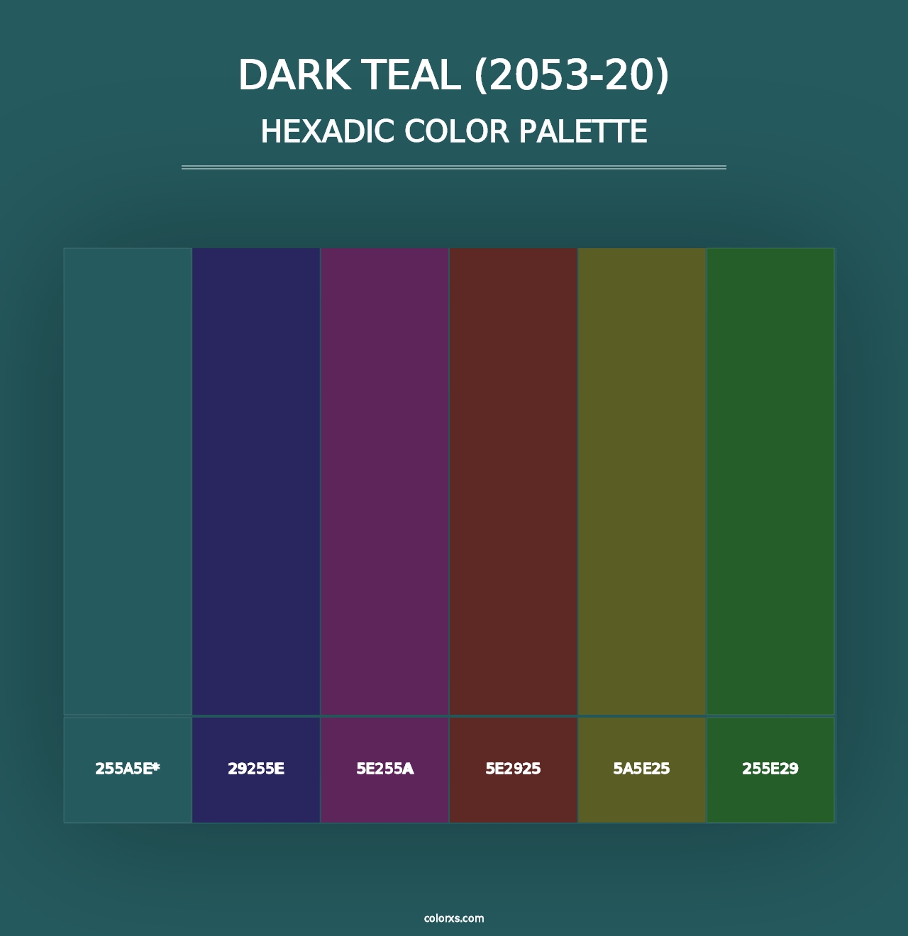 Dark Teal (2053-20) - Hexadic Color Palette