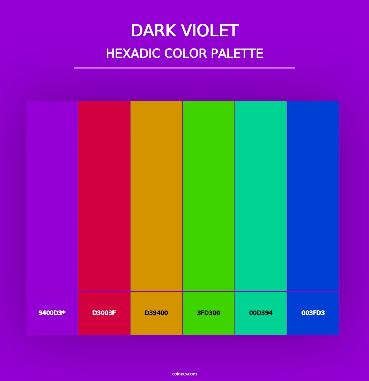 Dark Violet - Hexadic Color Palette