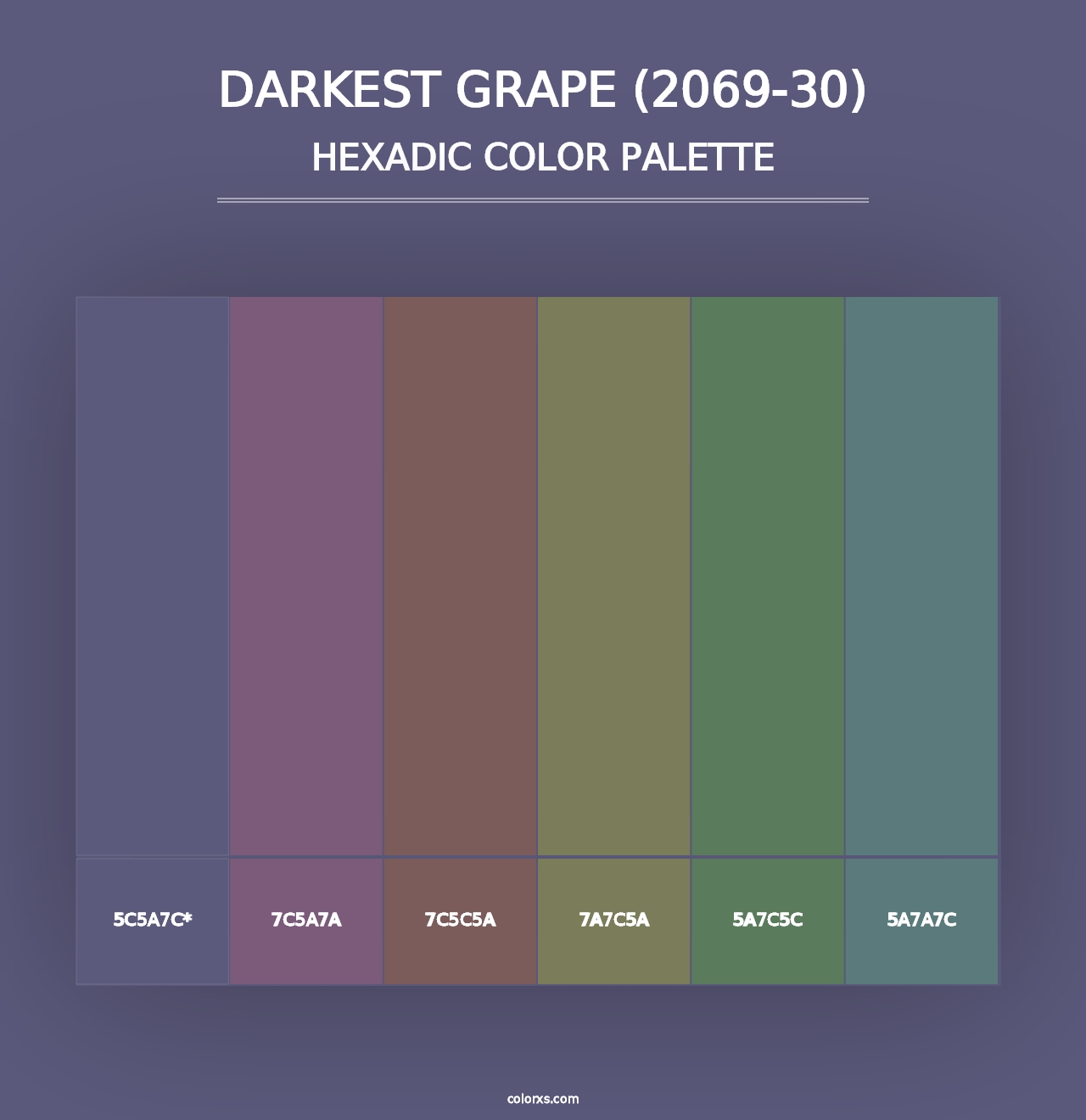 Darkest Grape (2069-30) - Hexadic Color Palette