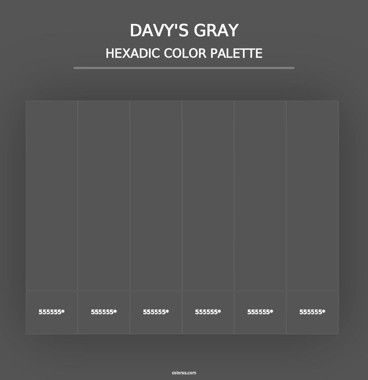 Davy's gray - Hexadic Color Palette