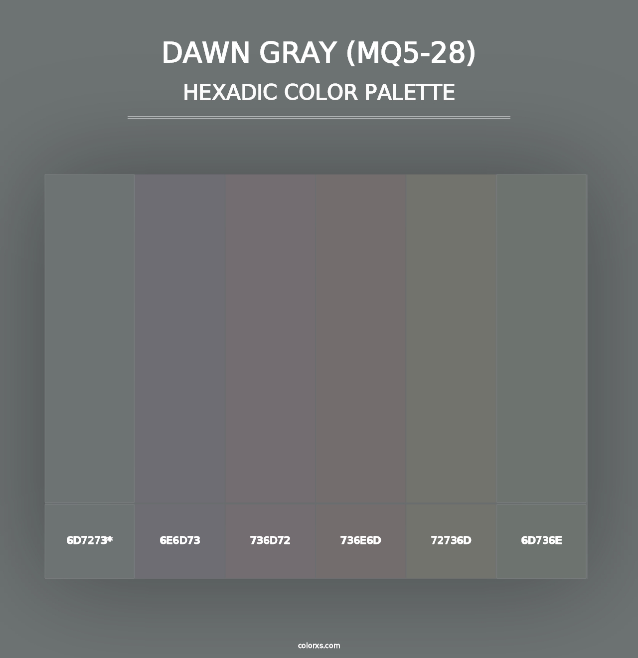 Dawn Gray (MQ5-28) - Hexadic Color Palette