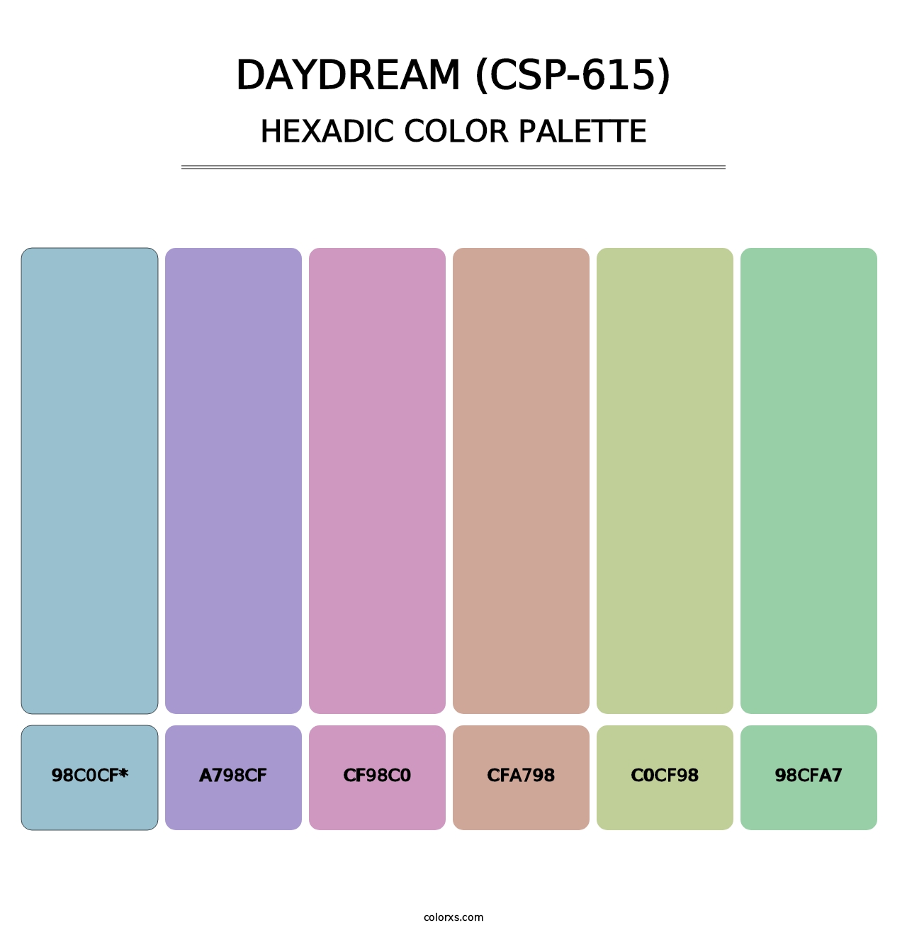 Daydream (CSP-615) - Hexadic Color Palette