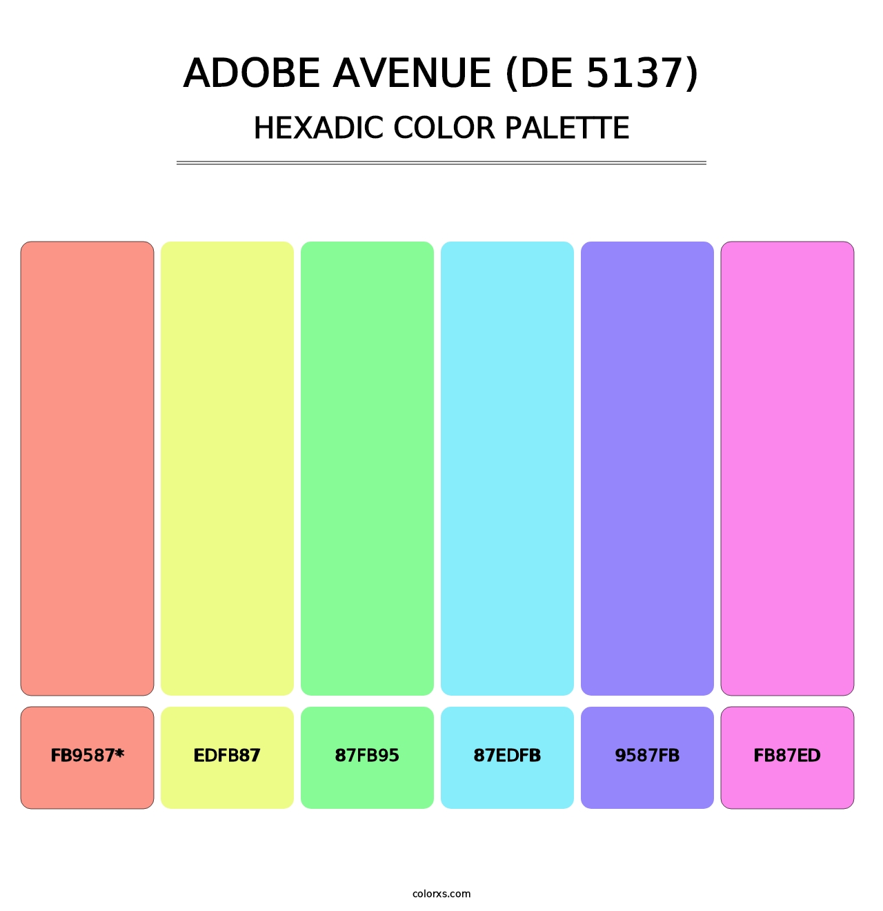 Adobe Avenue (DE 5137) - Hexadic Color Palette