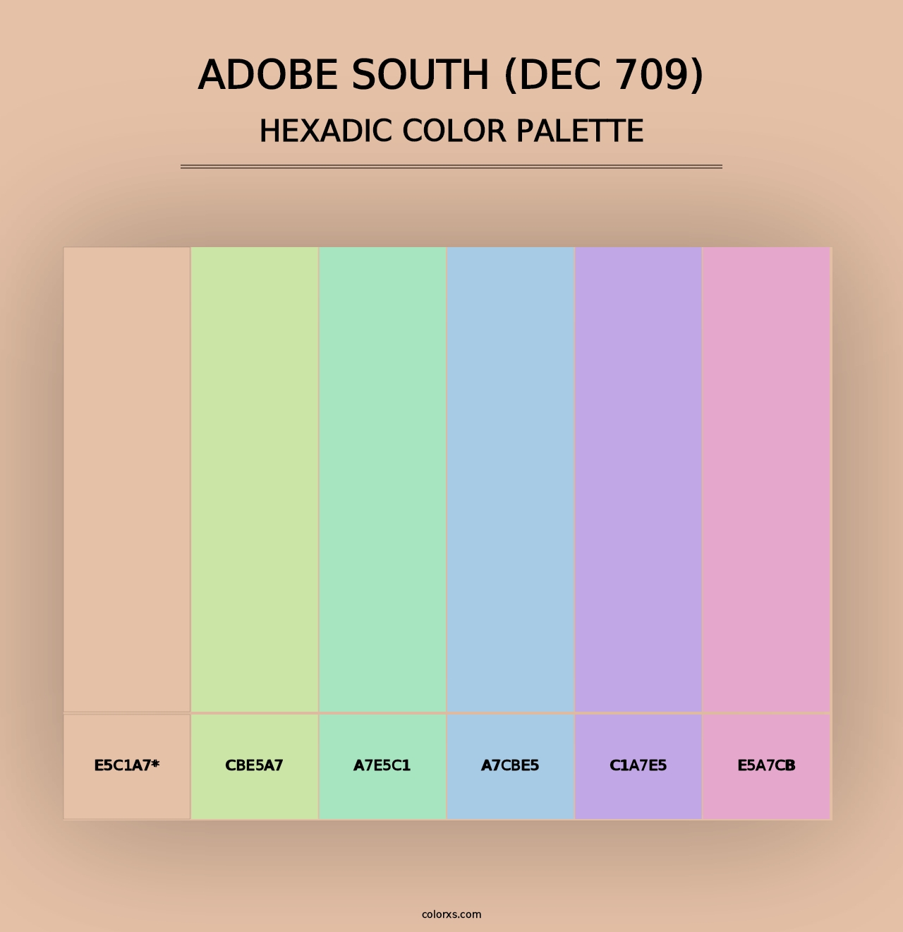 Adobe South (DEC 709) - Hexadic Color Palette