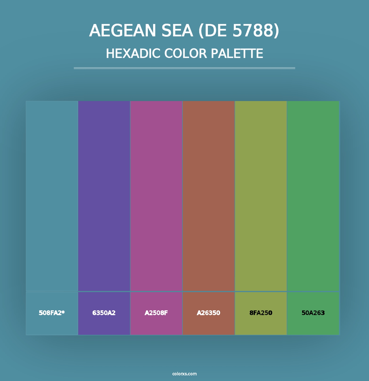 Aegean Sea (DE 5788) - Hexadic Color Palette