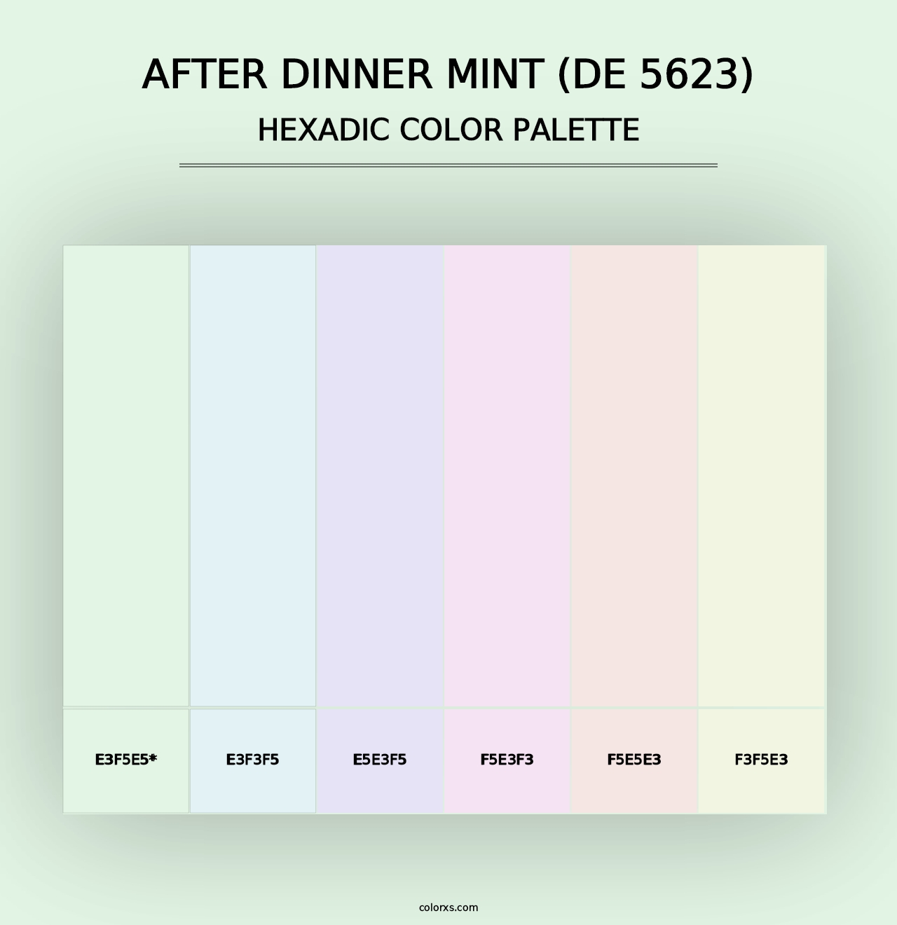 After Dinner Mint (DE 5623) - Hexadic Color Palette