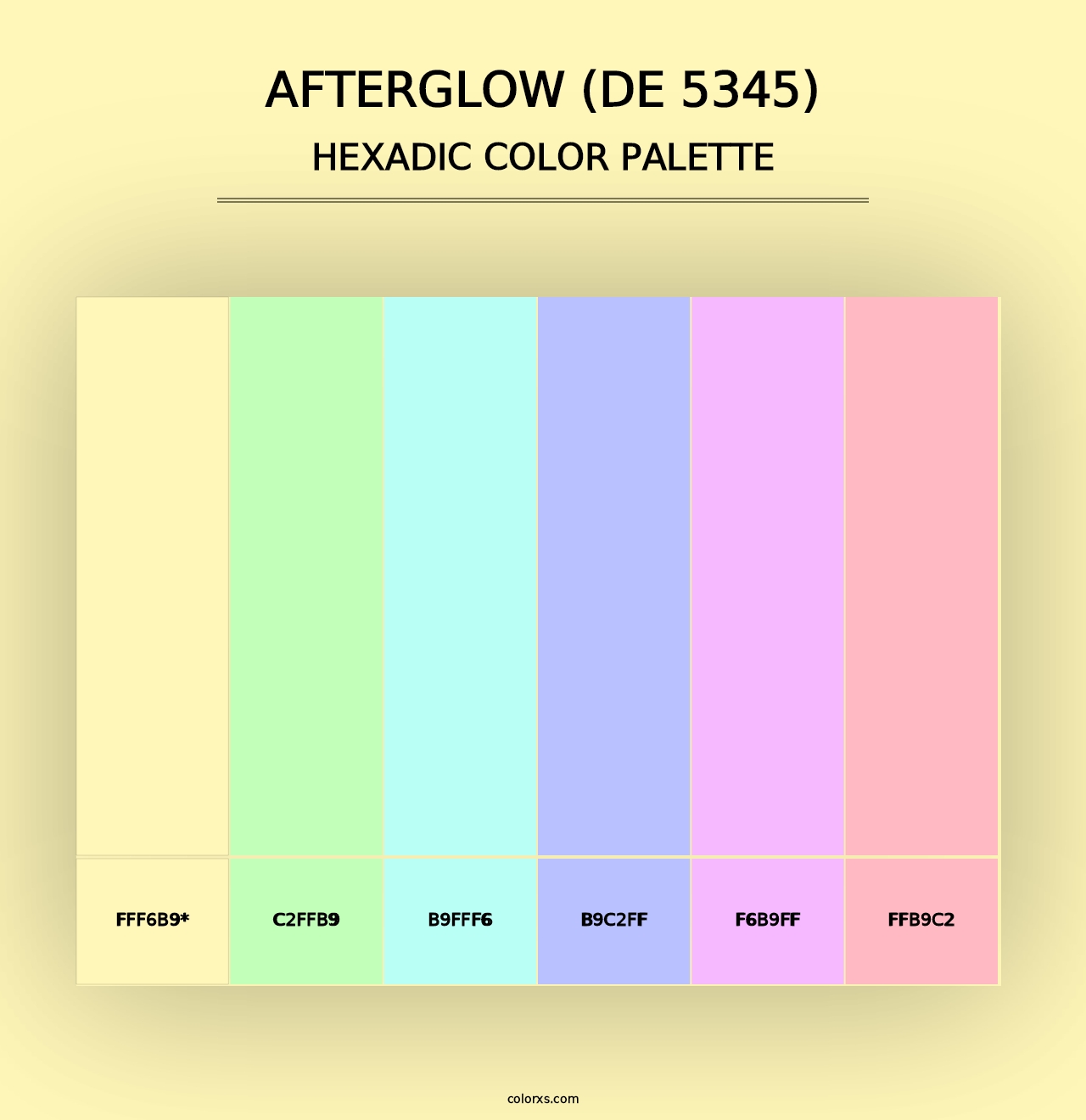 Afterglow (DE 5345) - Hexadic Color Palette