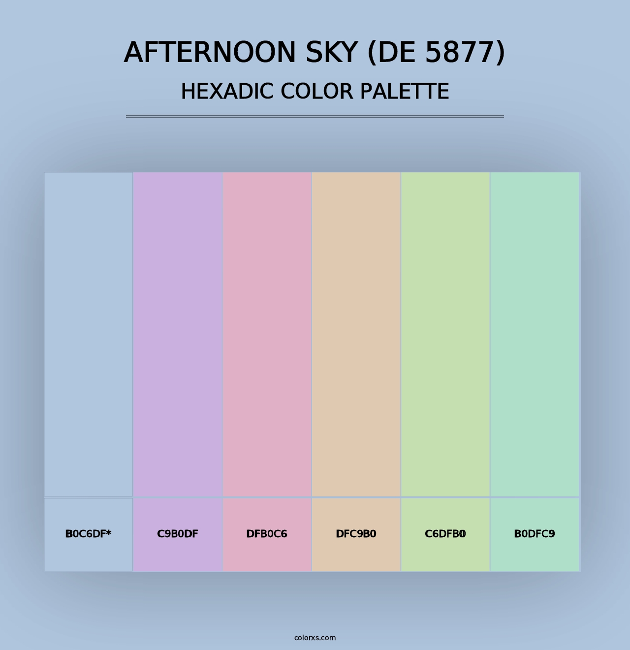 Afternoon Sky (DE 5877) - Hexadic Color Palette