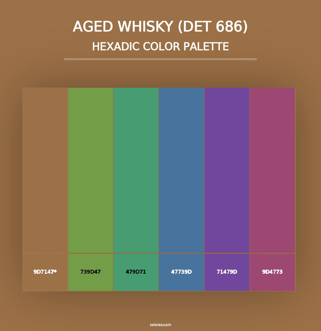 Aged Whisky (DET 686) - Hexadic Color Palette