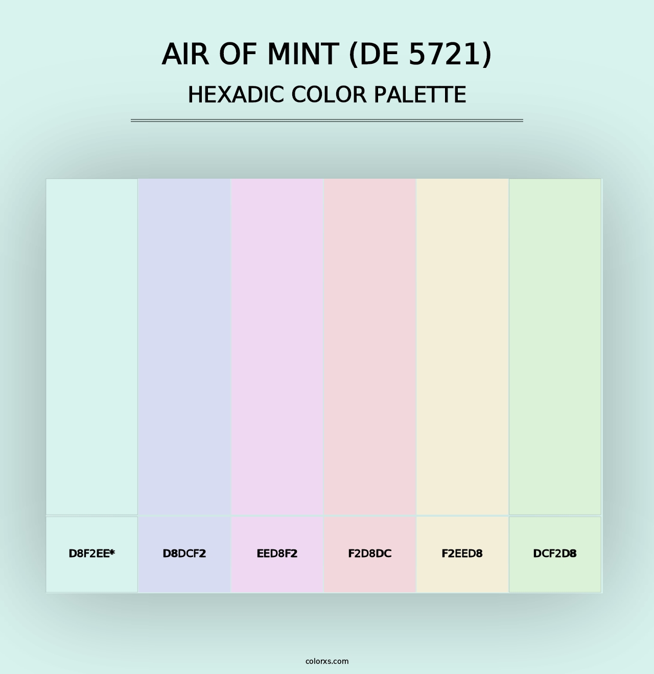 Air of Mint (DE 5721) - Hexadic Color Palette