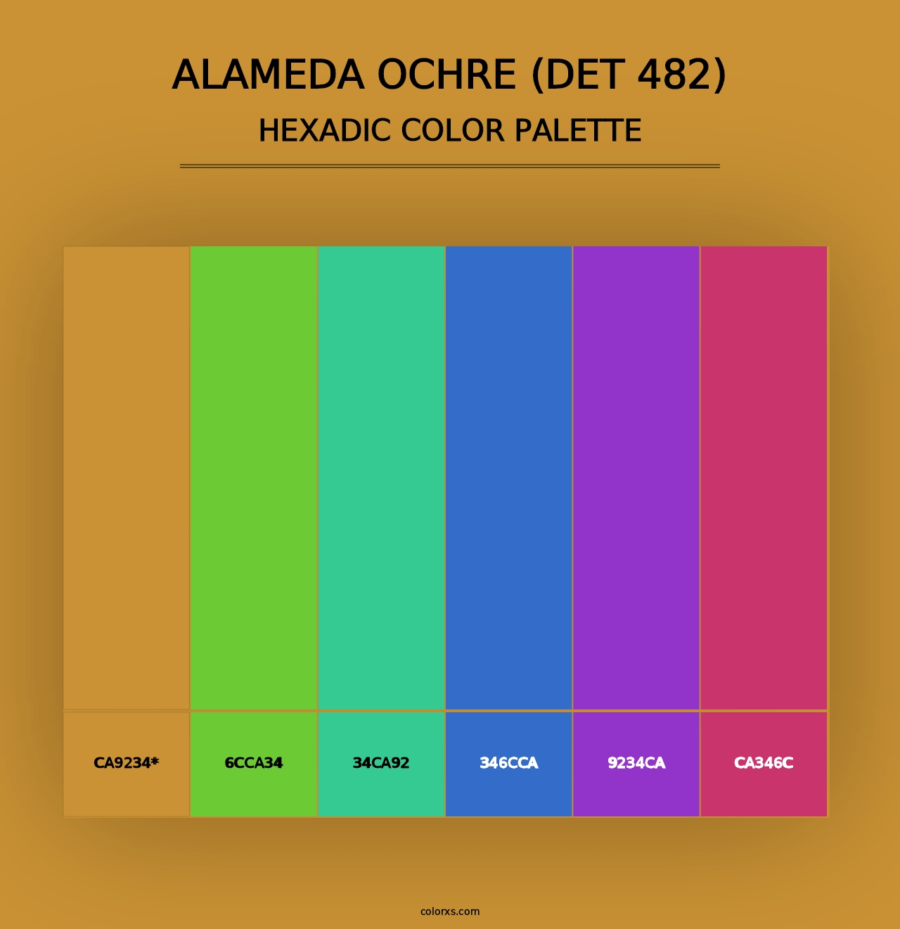 Alameda Ochre (DET 482) - Hexadic Color Palette