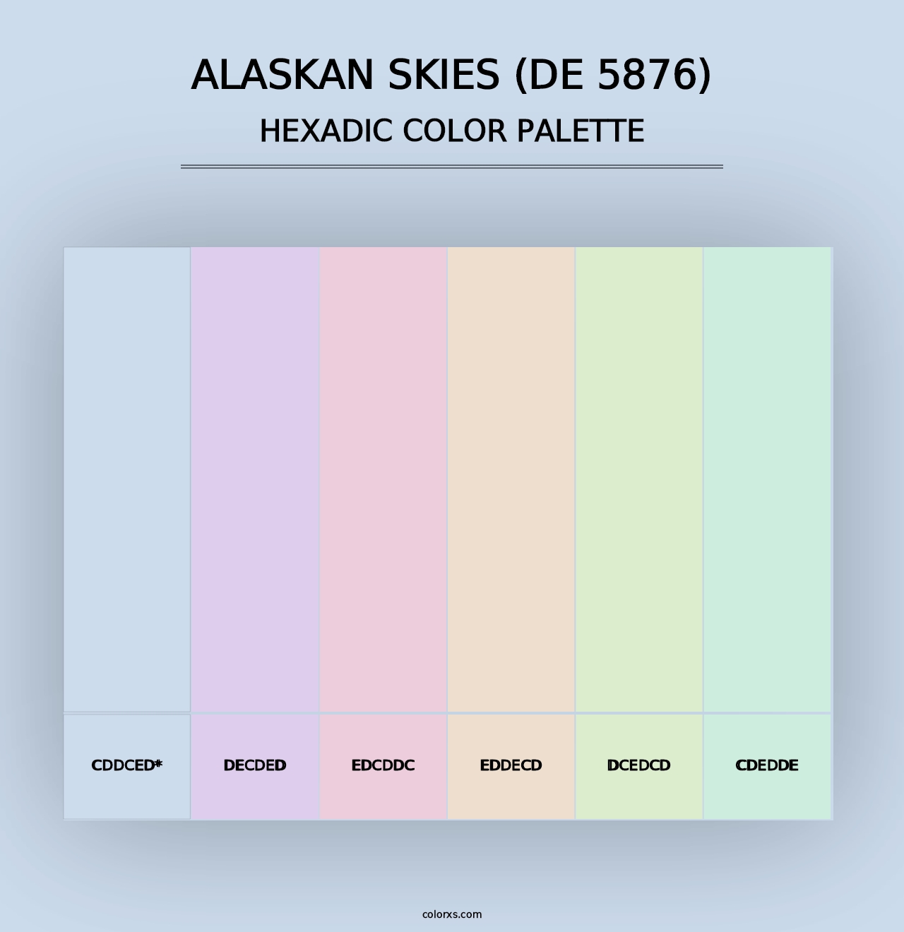 Alaskan Skies (DE 5876) - Hexadic Color Palette