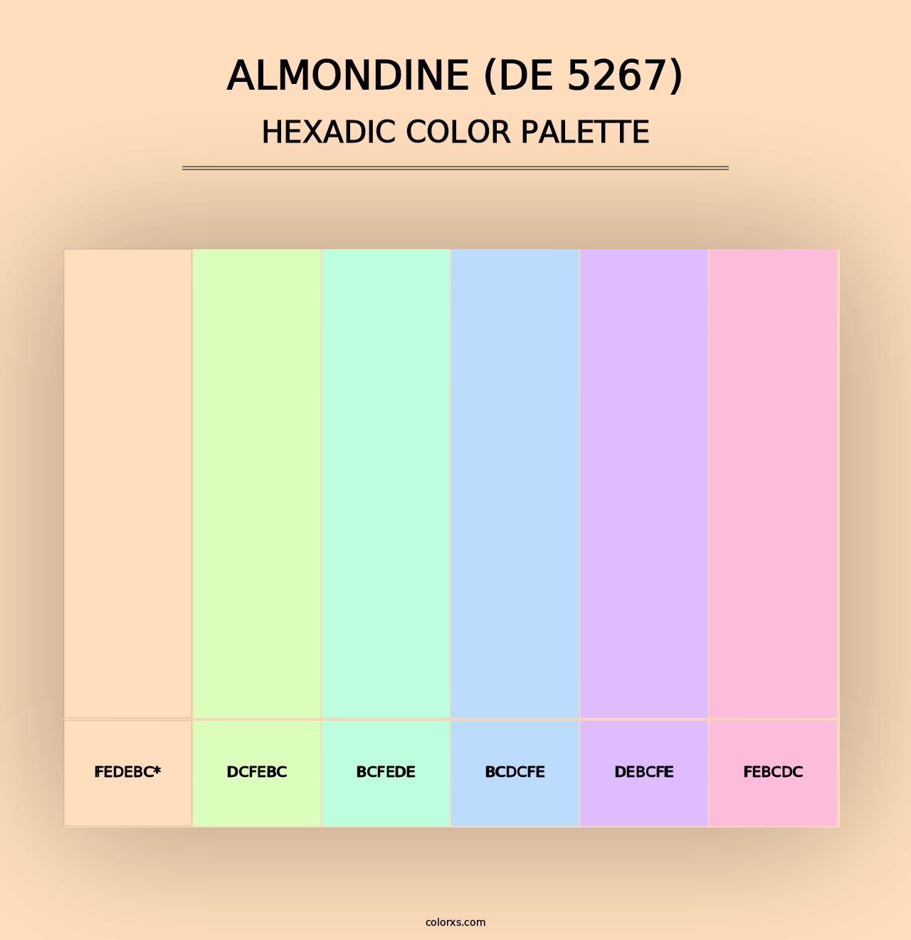 Almondine (DE 5267) - Hexadic Color Palette