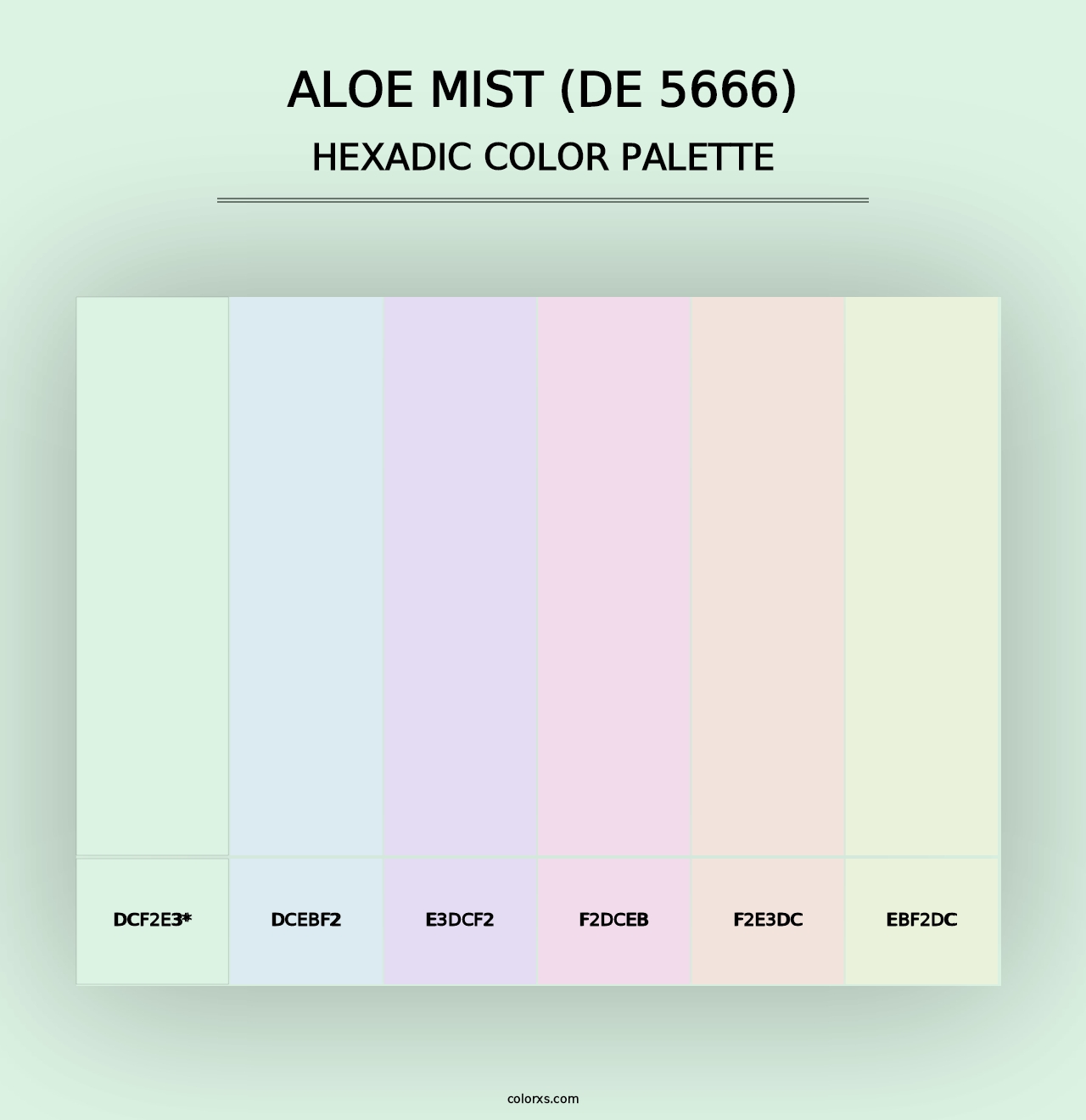 Aloe Mist (DE 5666) - Hexadic Color Palette