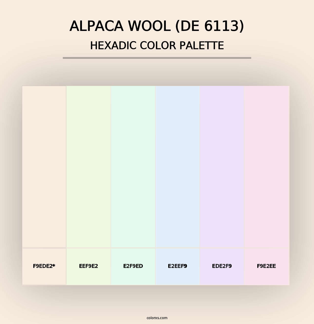 Alpaca Wool (DE 6113) - Hexadic Color Palette