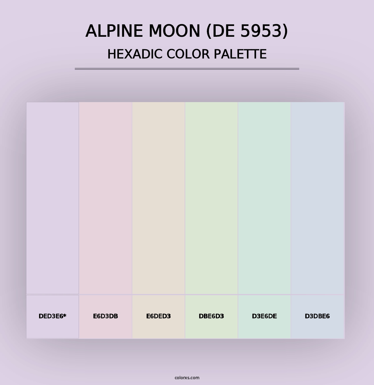 Alpine Moon (DE 5953) - Hexadic Color Palette