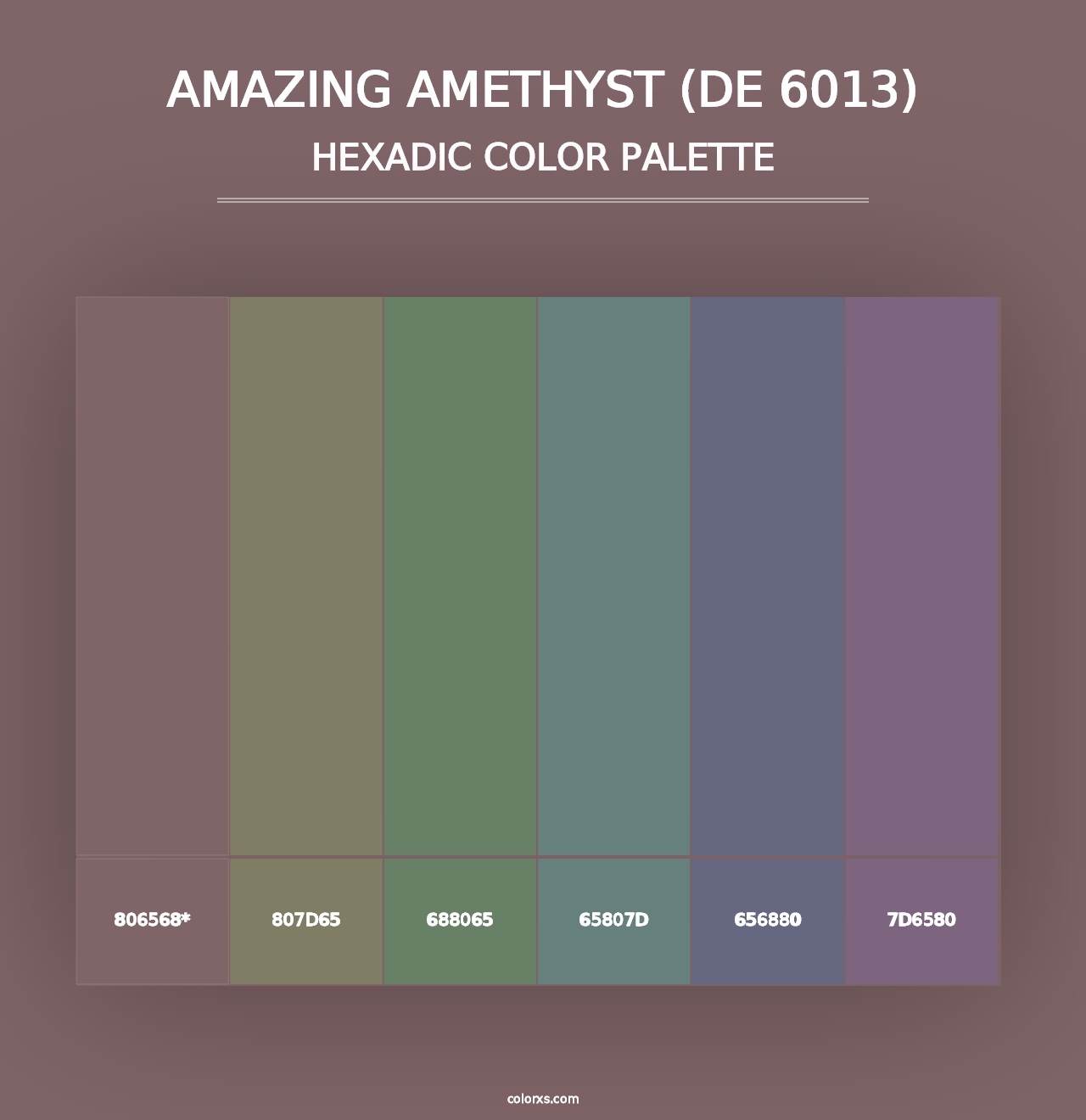 Amazing Amethyst (DE 6013) - Hexadic Color Palette