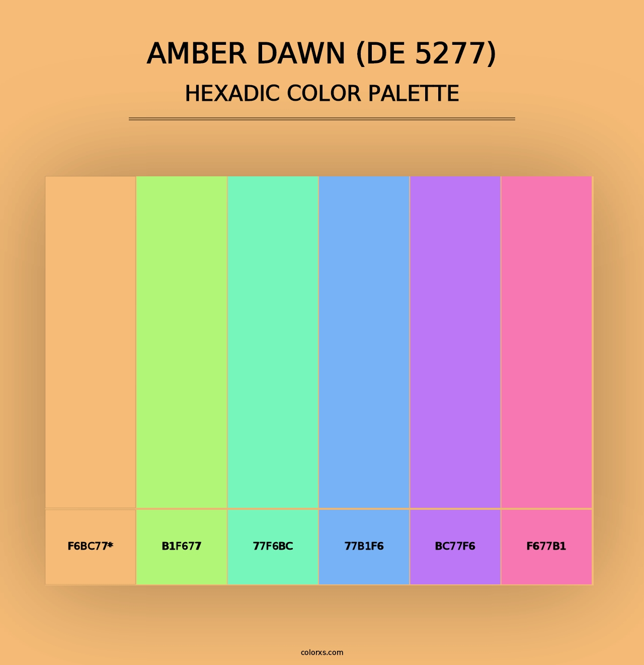 Amber Dawn (DE 5277) - Hexadic Color Palette