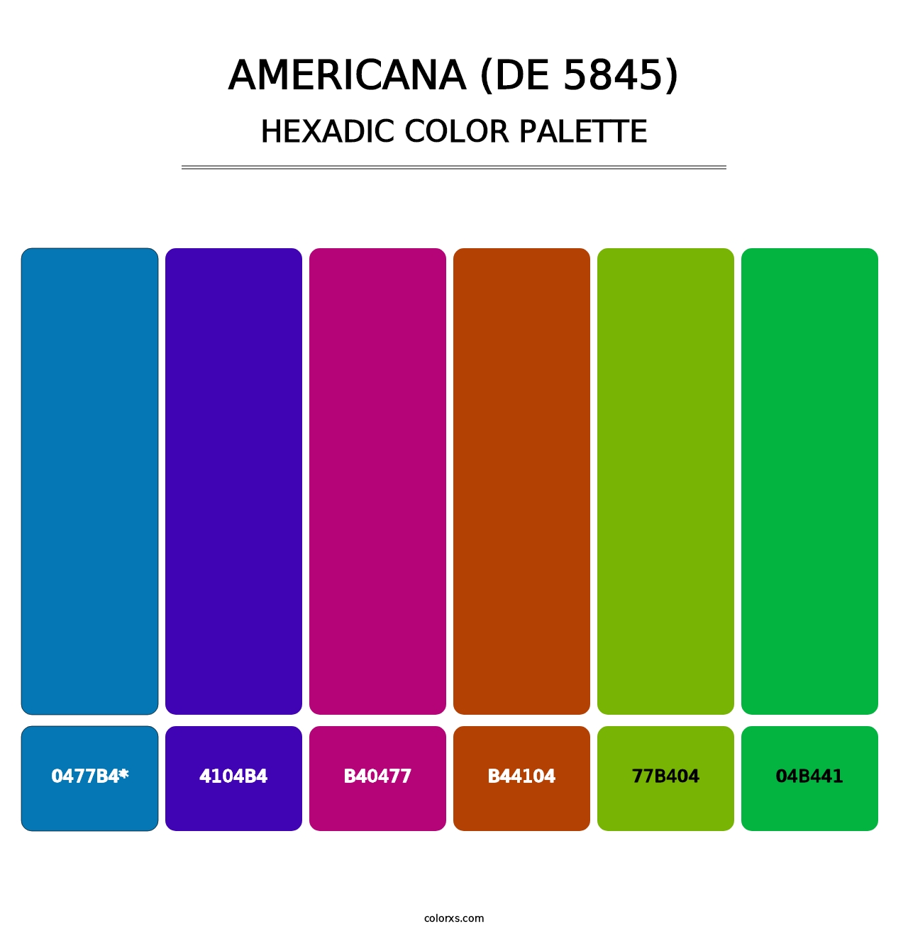 Americana (DE 5845) - Hexadic Color Palette