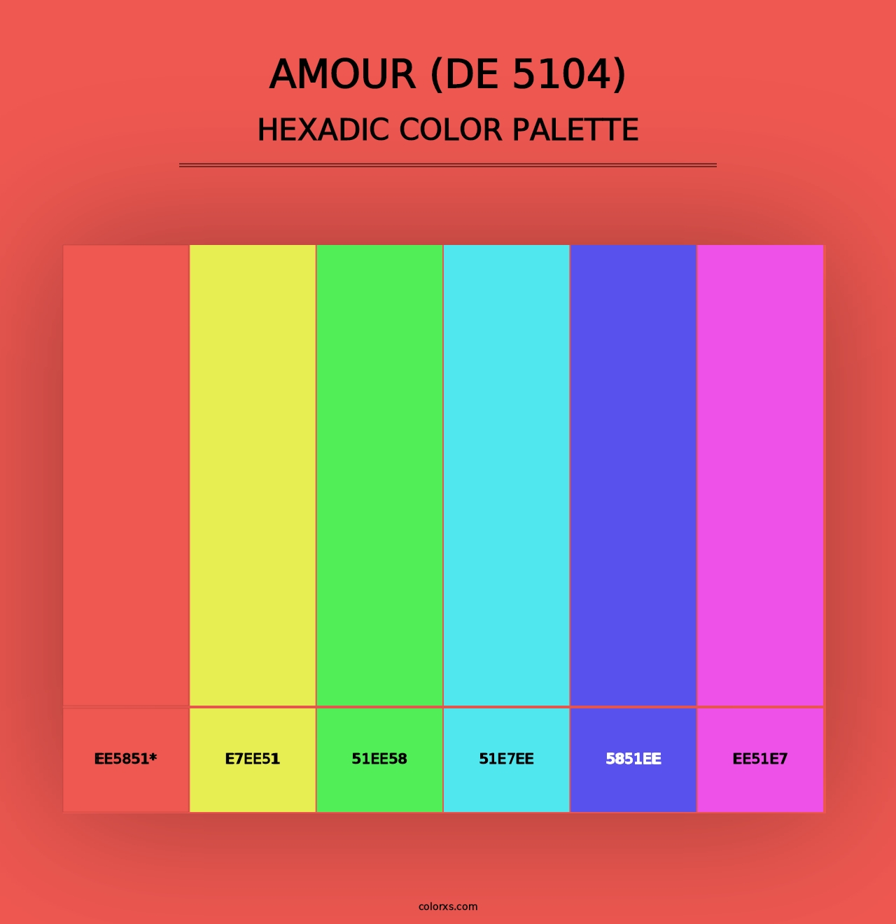 Amour (DE 5104) - Hexadic Color Palette