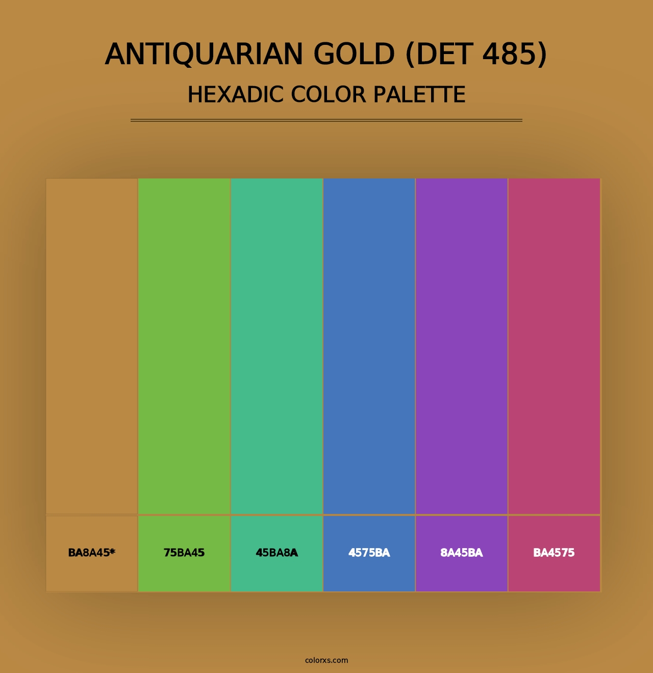 Antiquarian Gold (DET 485) - Hexadic Color Palette