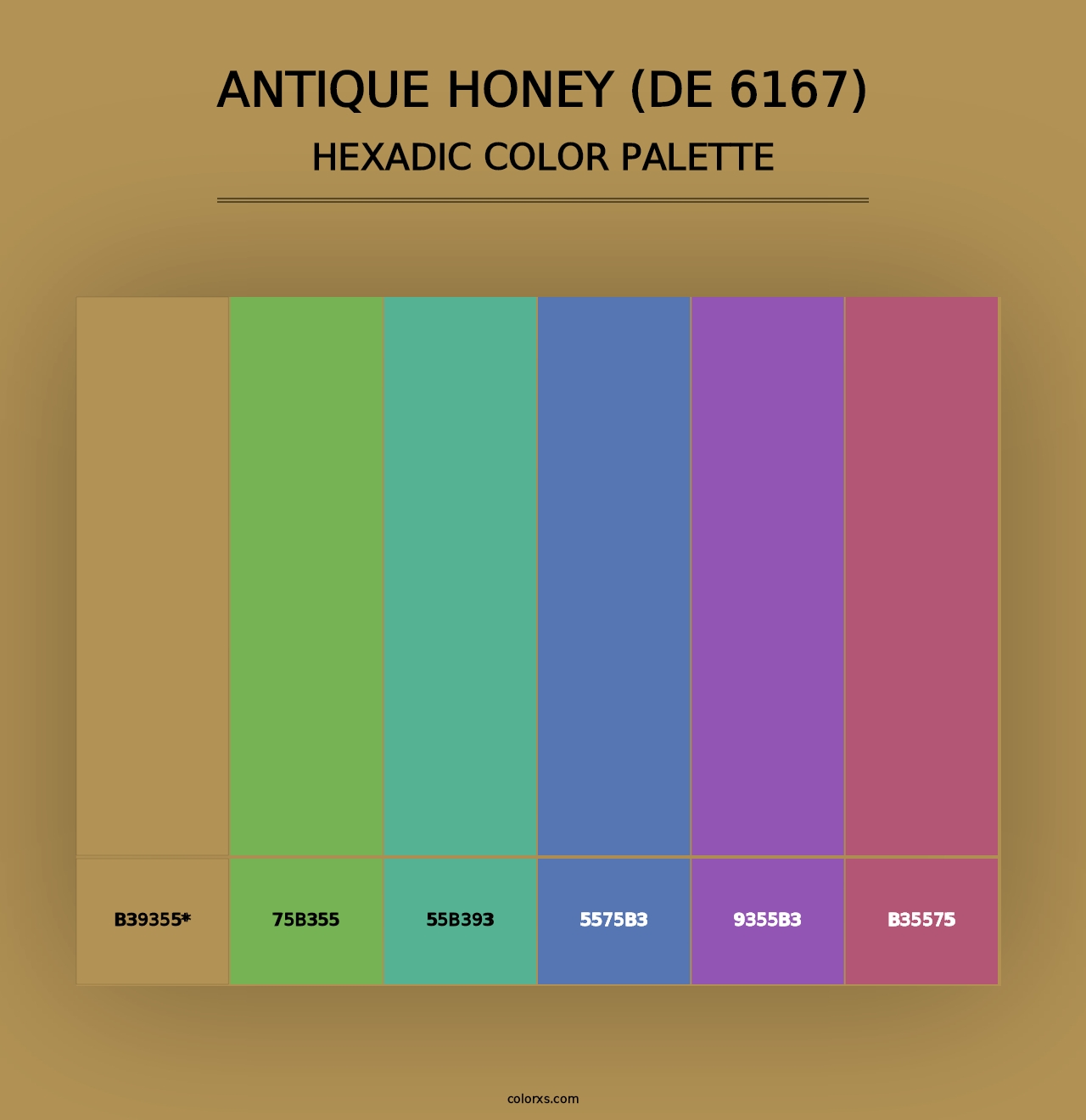 Antique Honey (DE 6167) - Hexadic Color Palette