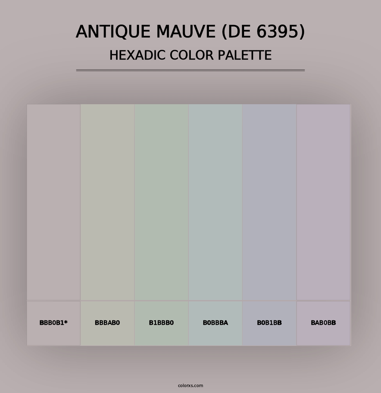 Antique Mauve (DE 6395) - Hexadic Color Palette