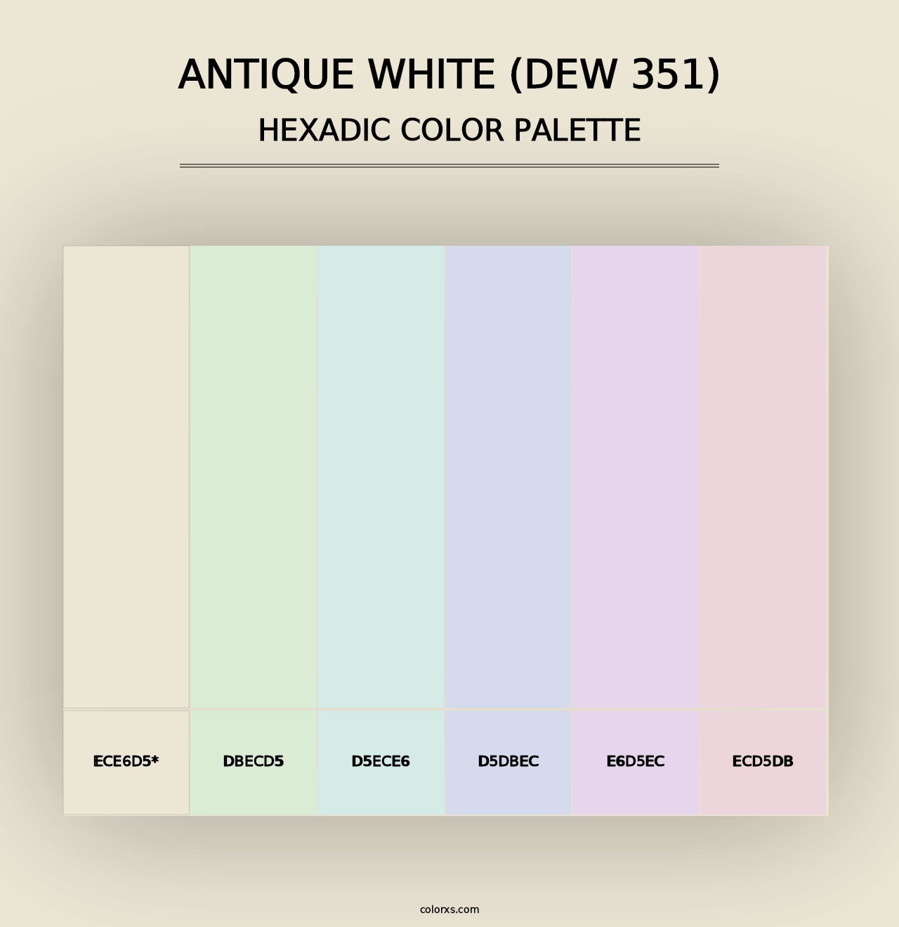 Antique White (DEW 351) - Hexadic Color Palette