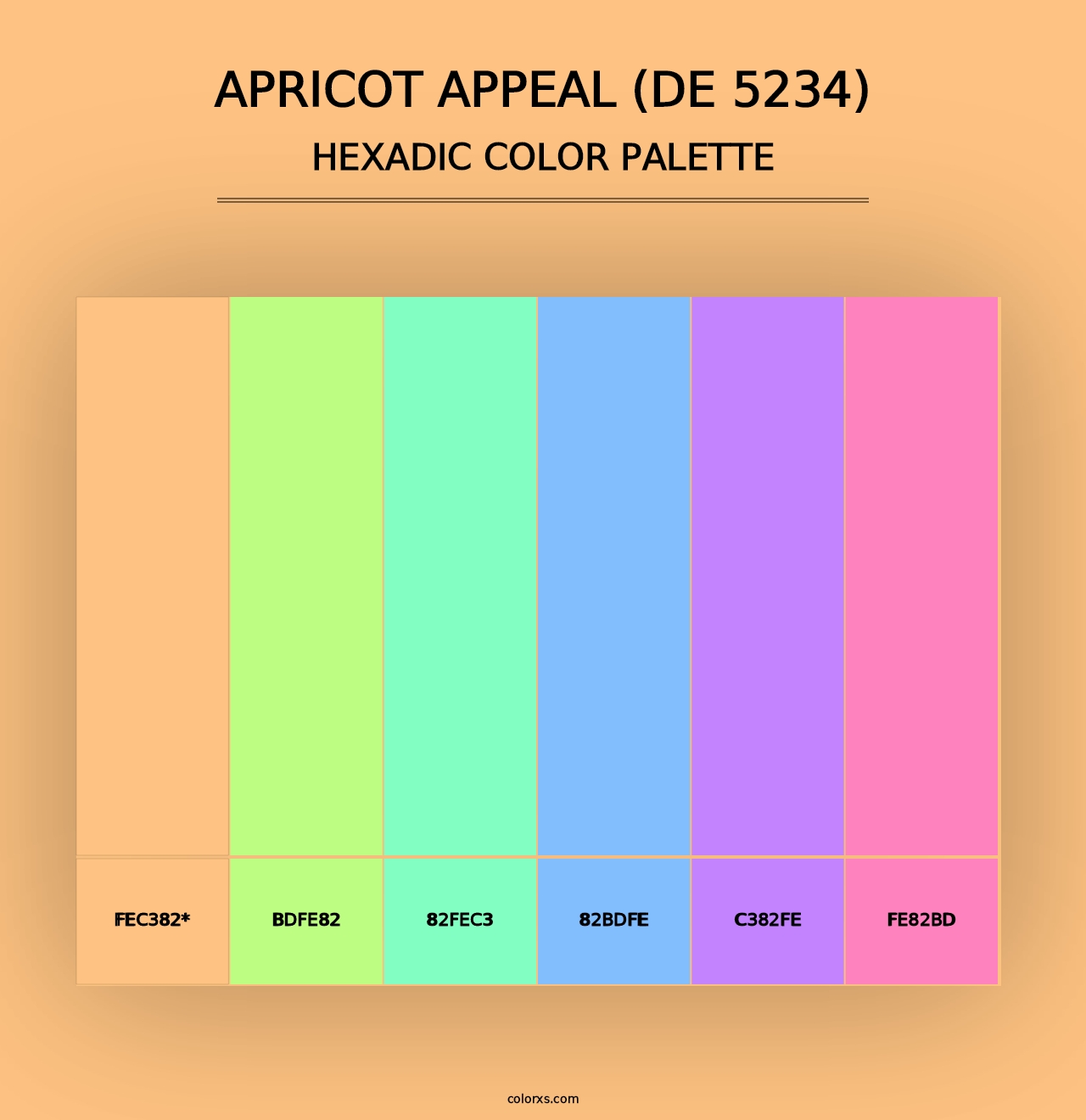 Apricot Appeal (DE 5234) - Hexadic Color Palette