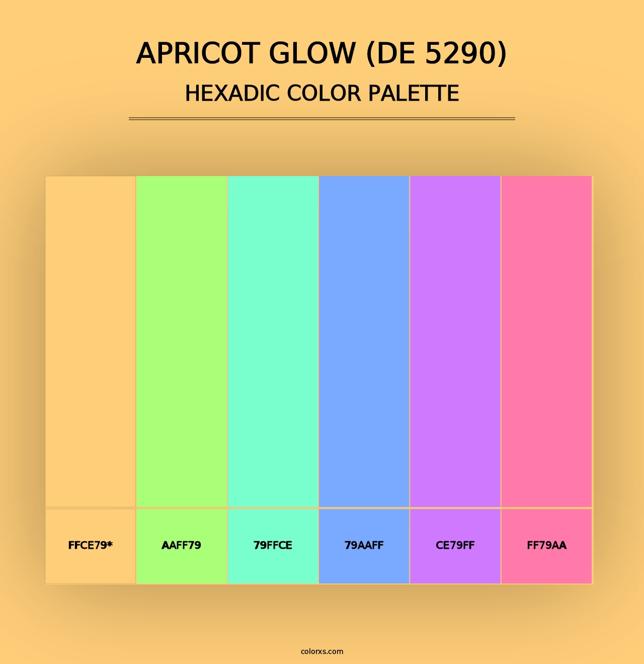 Apricot Glow (DE 5290) - Hexadic Color Palette