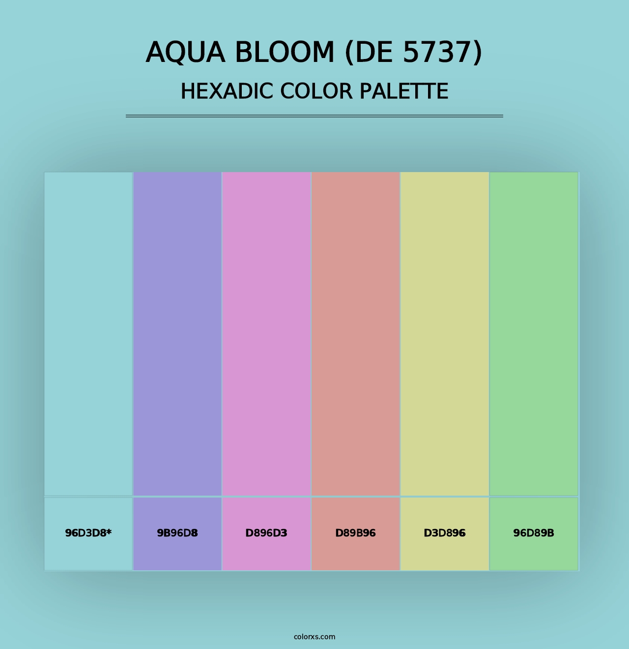 Aqua Bloom (DE 5737) - Hexadic Color Palette