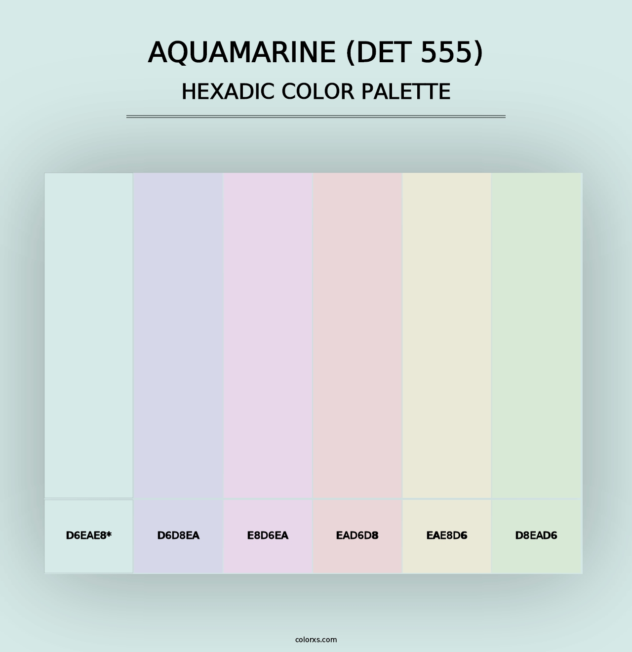 Aquamarine (DET 555) - Hexadic Color Palette