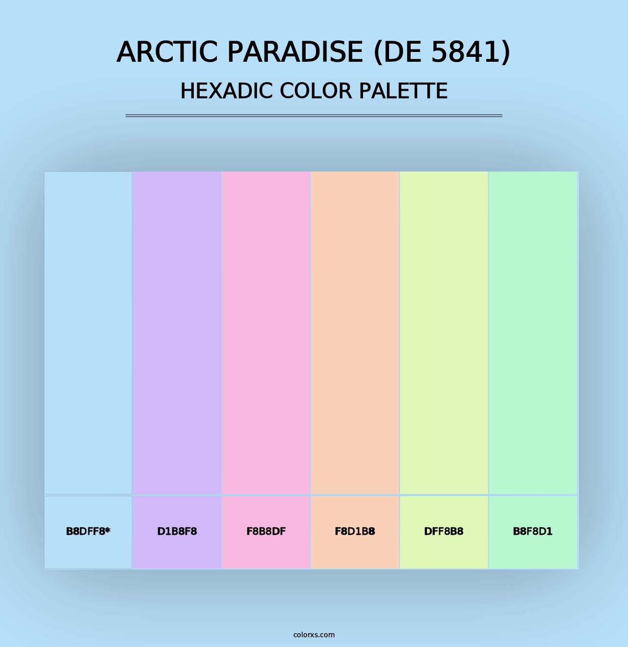 Arctic Paradise (DE 5841) - Hexadic Color Palette