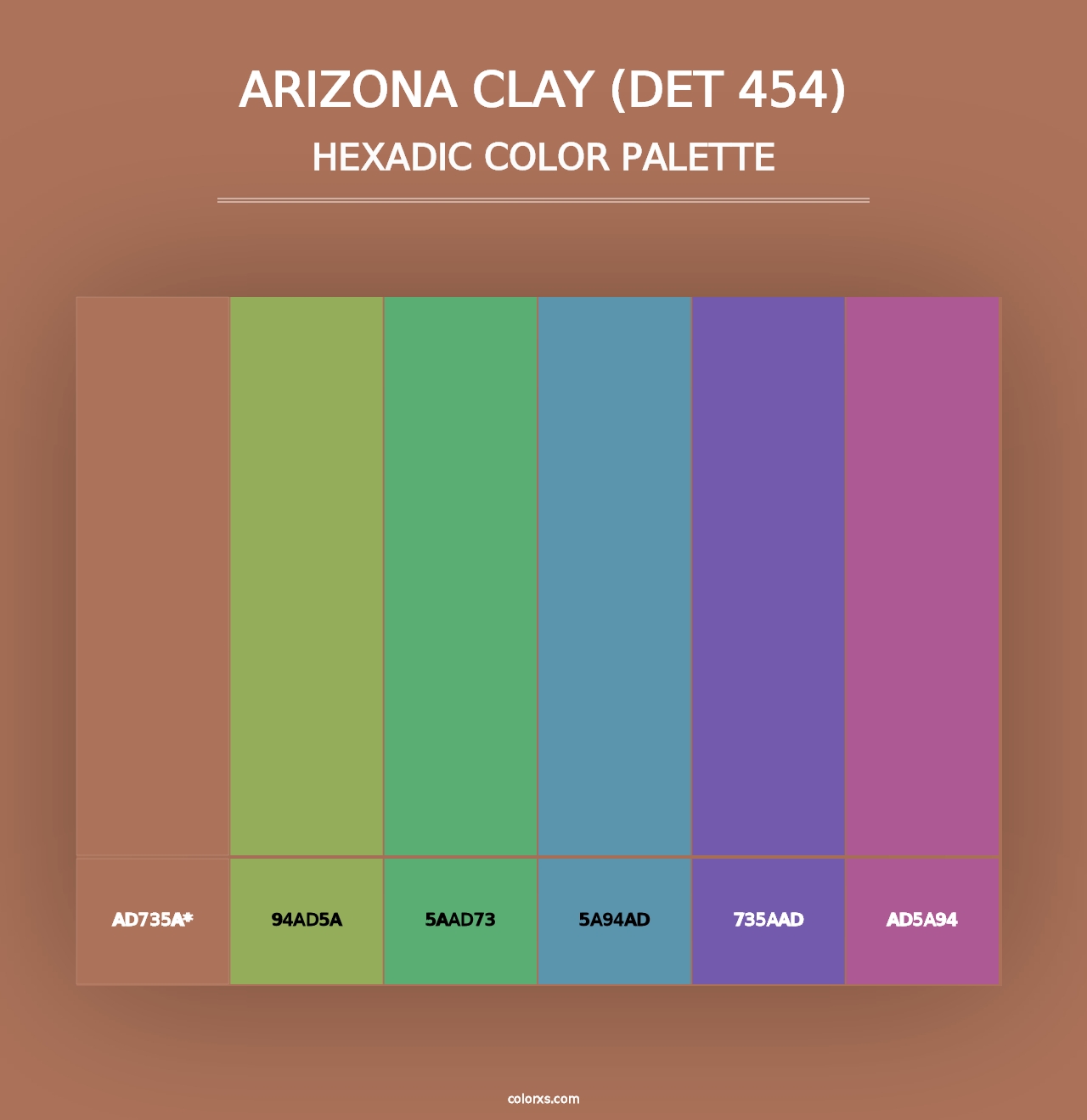 Arizona Clay (DET 454) - Hexadic Color Palette