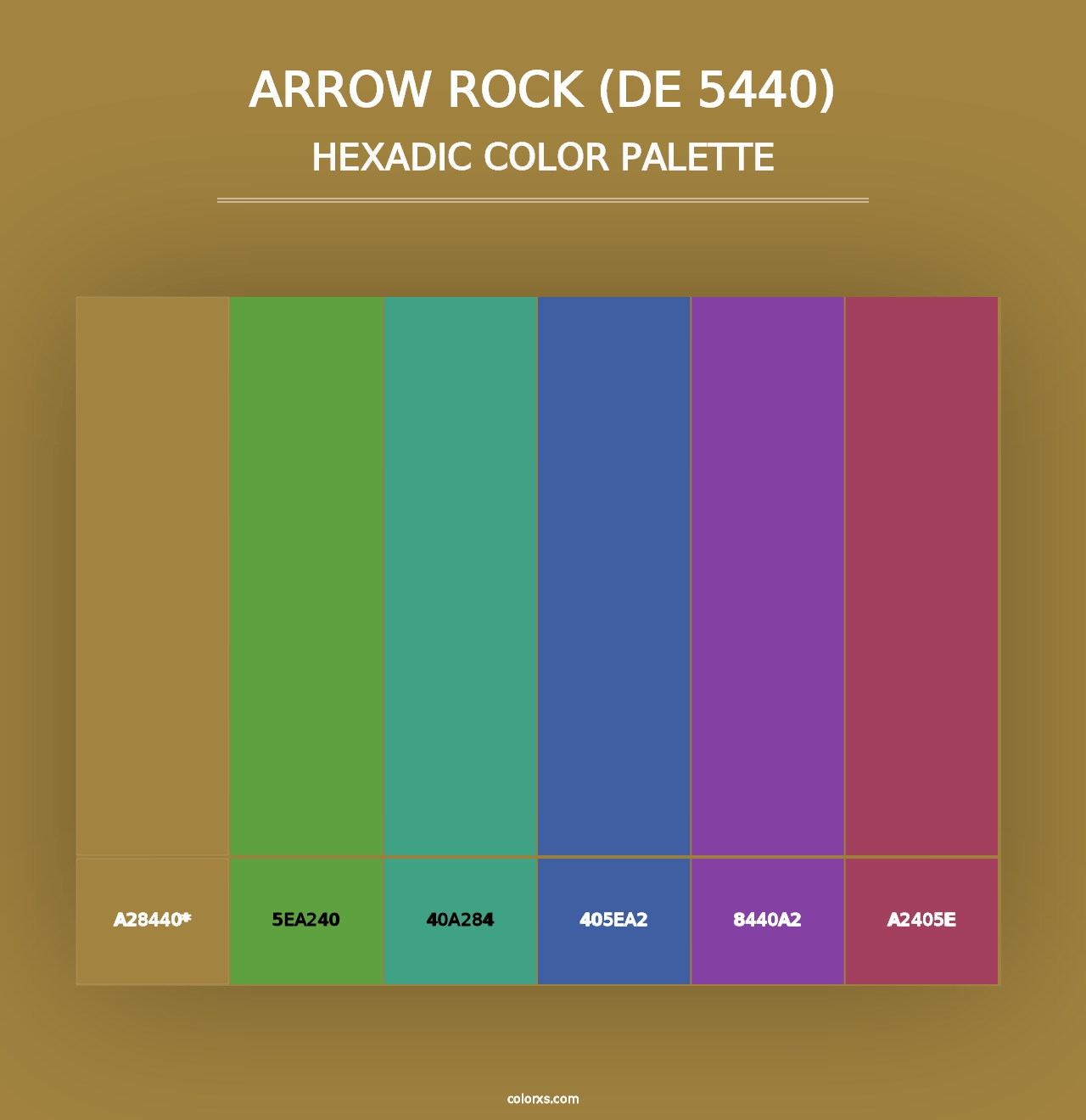 Arrow Rock (DE 5440) - Hexadic Color Palette