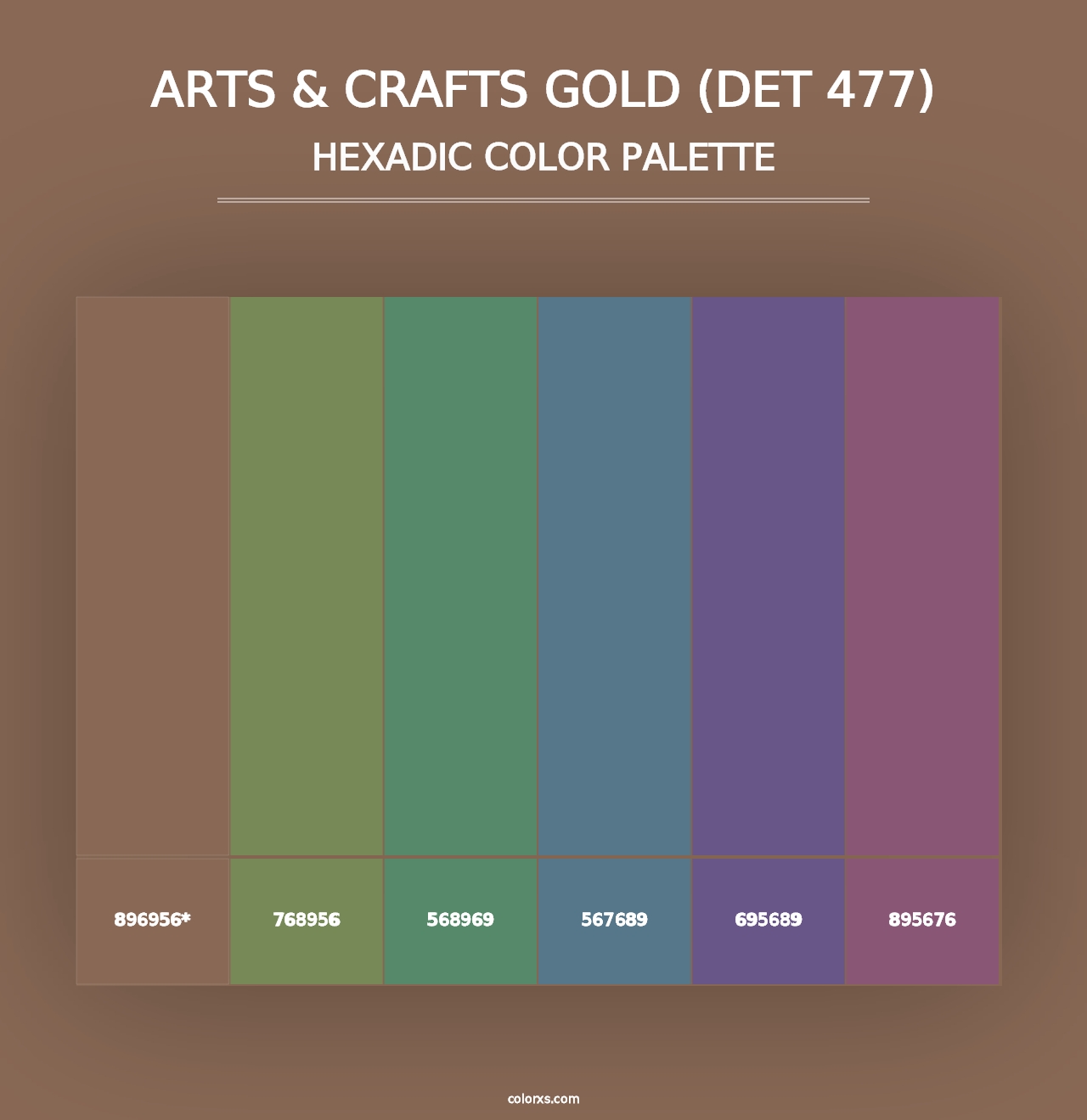 Arts & Crafts Gold (DET 477) - Hexadic Color Palette