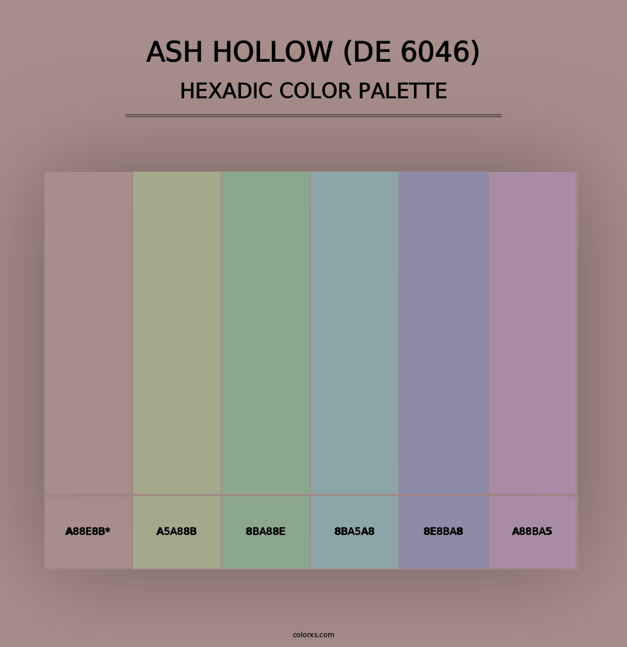 Ash Hollow (DE 6046) - Hexadic Color Palette