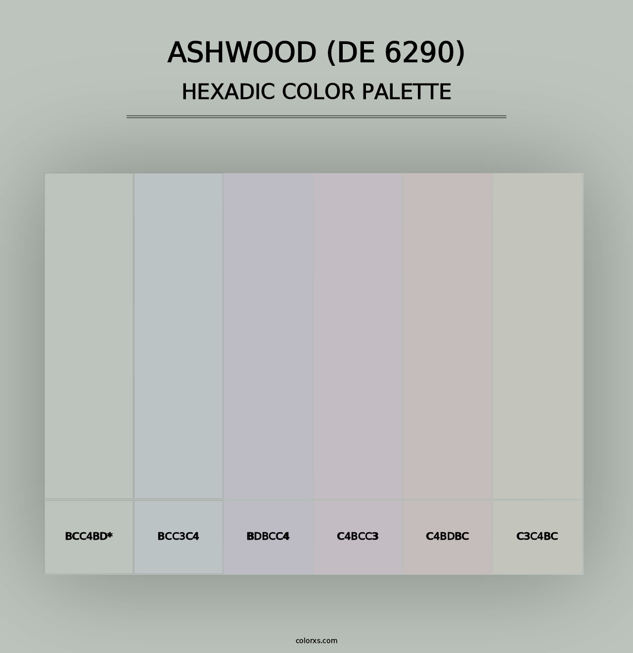 Ashwood (DE 6290) - Hexadic Color Palette