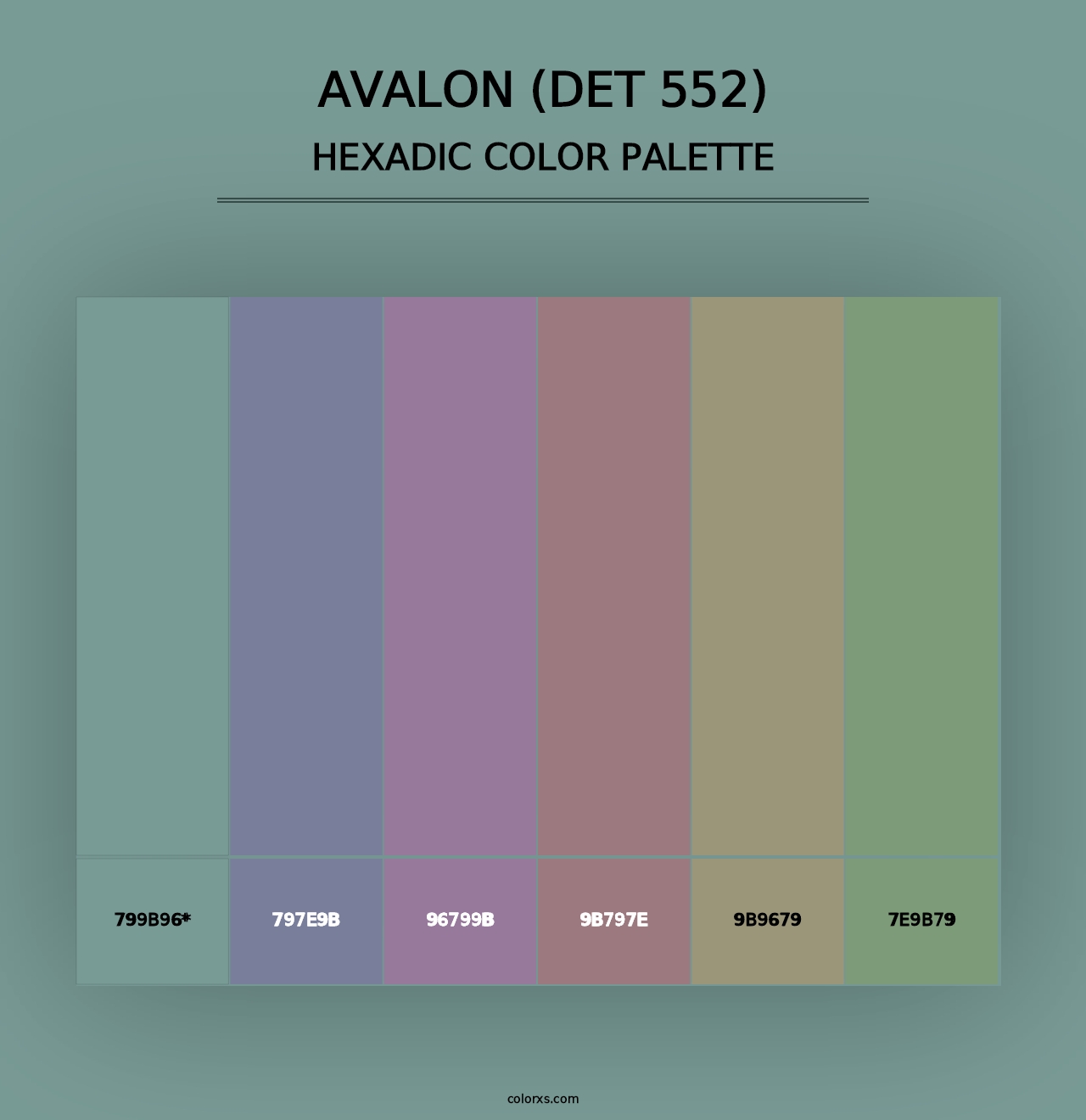 Avalon (DET 552) - Hexadic Color Palette