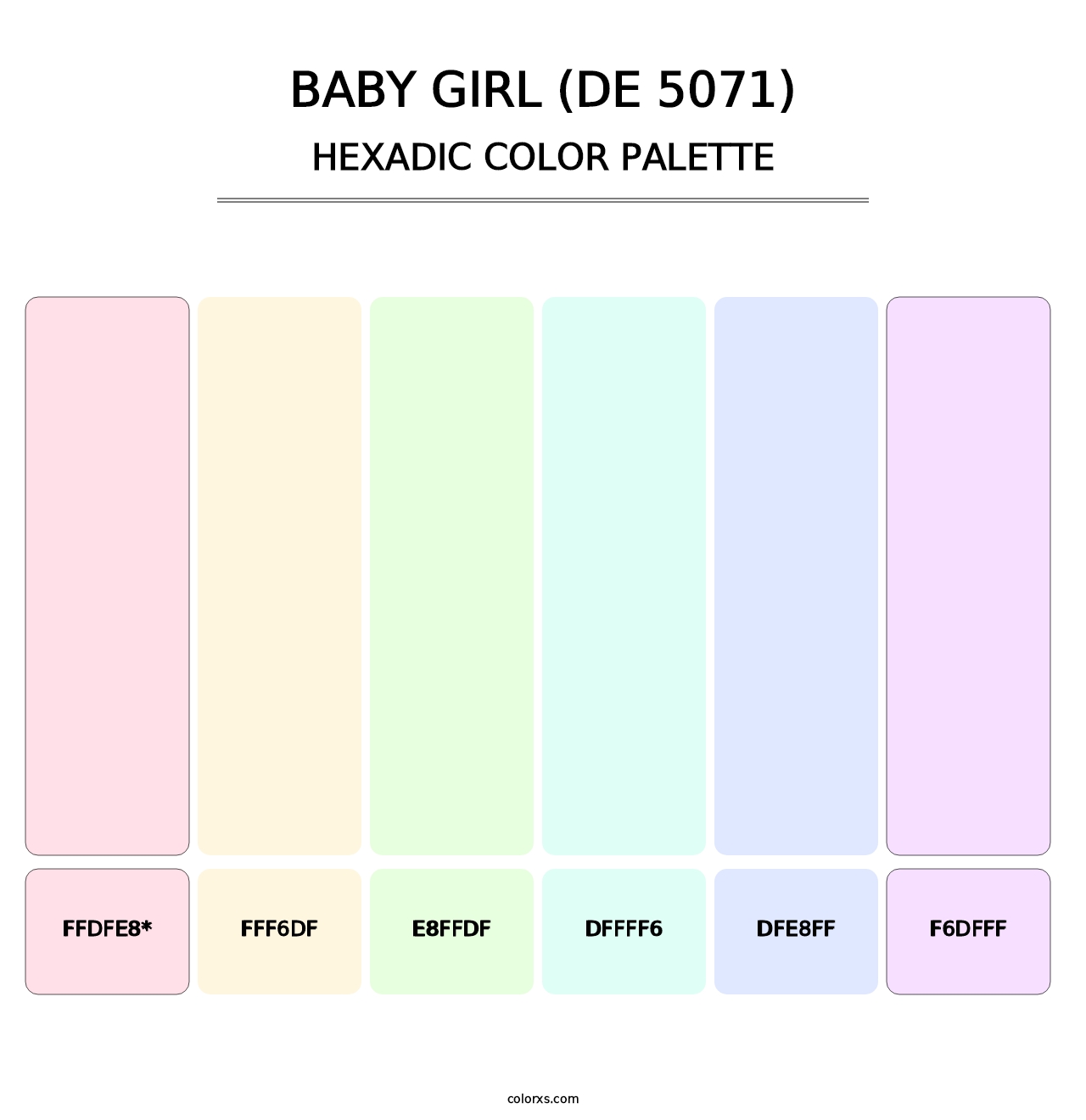 Baby Girl (DE 5071) - Hexadic Color Palette