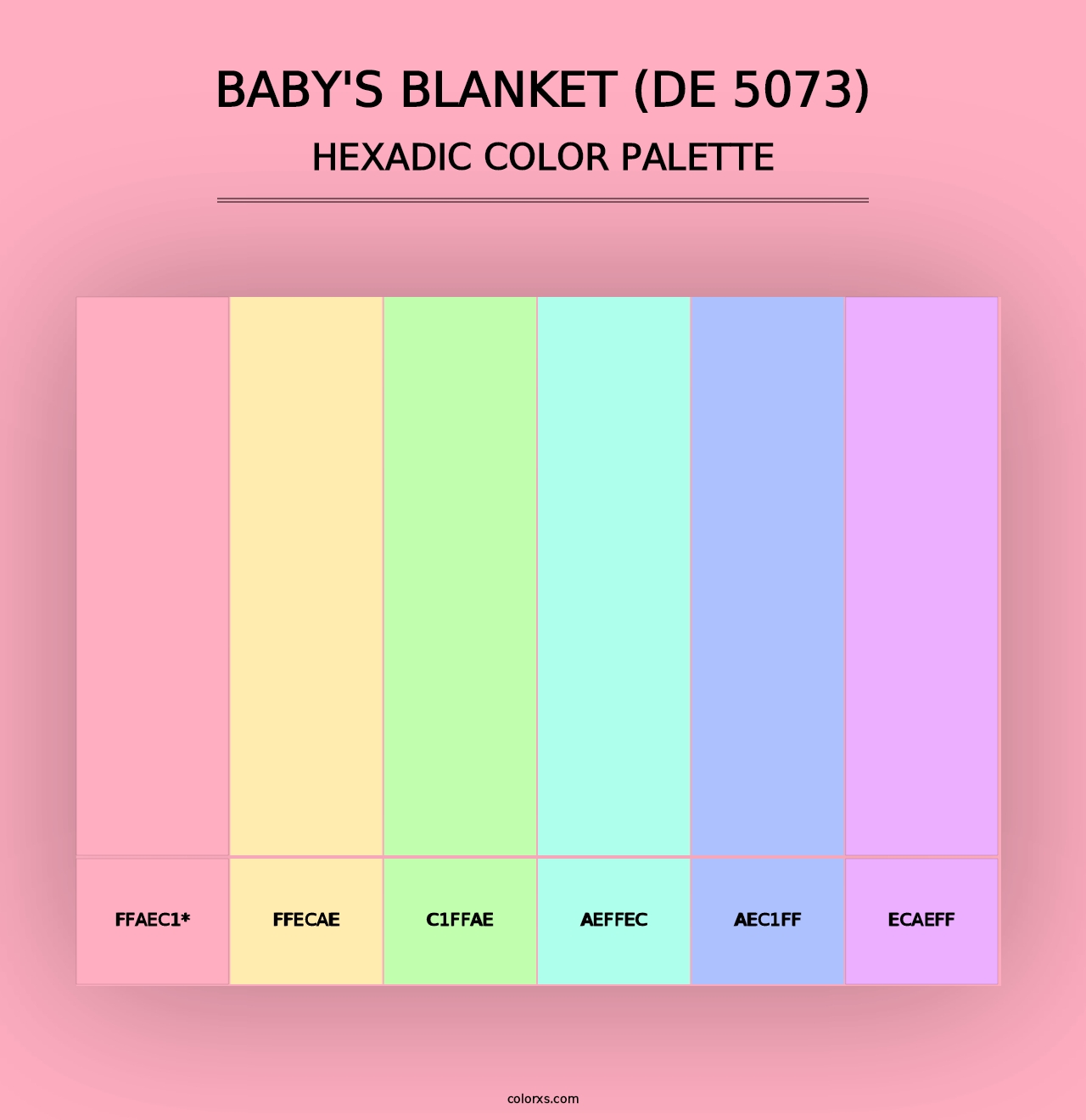 Baby's Blanket (DE 5073) - Hexadic Color Palette